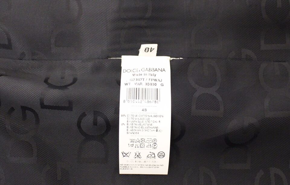 Dolce & Gabbana Elegante grau gestreifte Weste aus Wolle und Seide