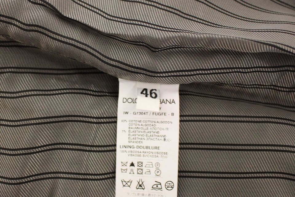 Dolce & Gabbana Elegante graue Weste aus Baumwollstretch