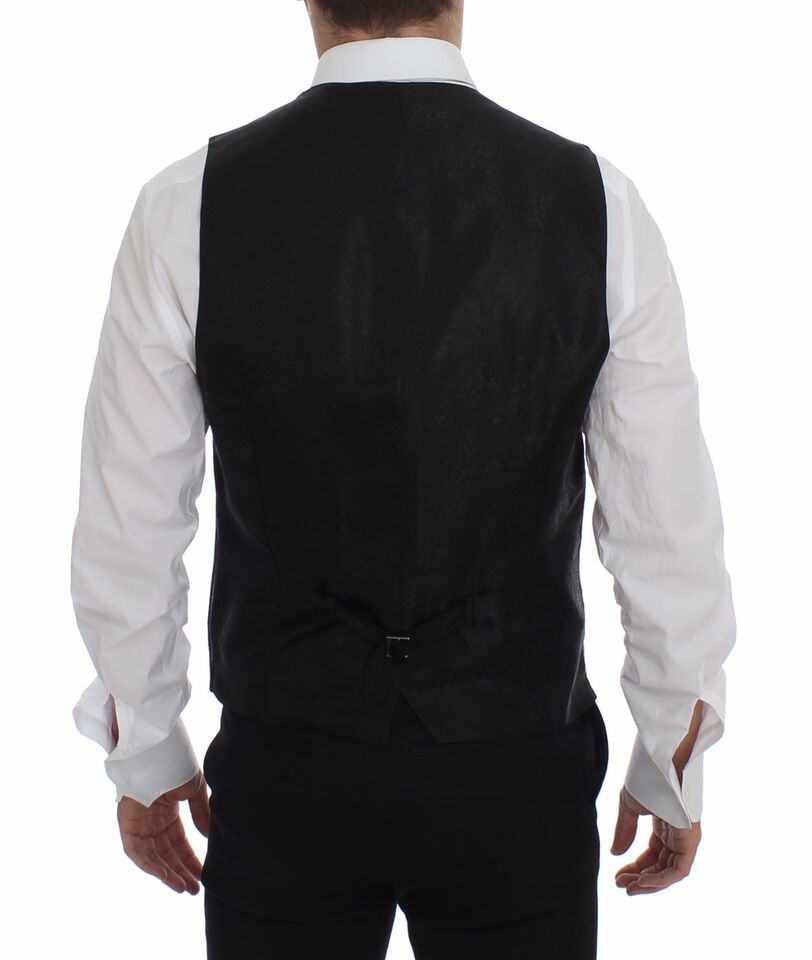 Dolce & Gabbana – Elegante, schwarz gestreifte, einreihige Weste