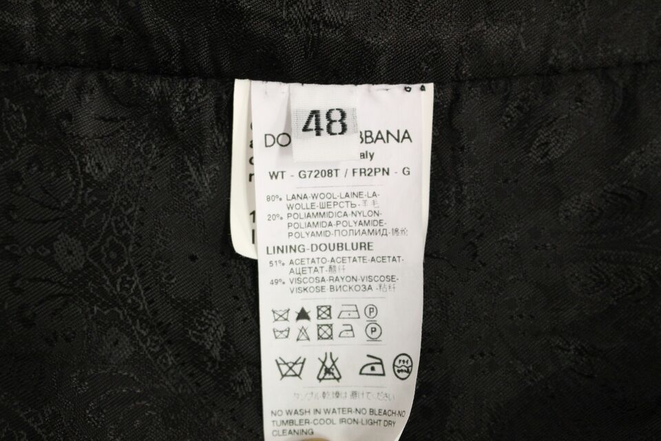 Dolce & Gabbana – Elegante, schwarz gestreifte, einreihige Weste
