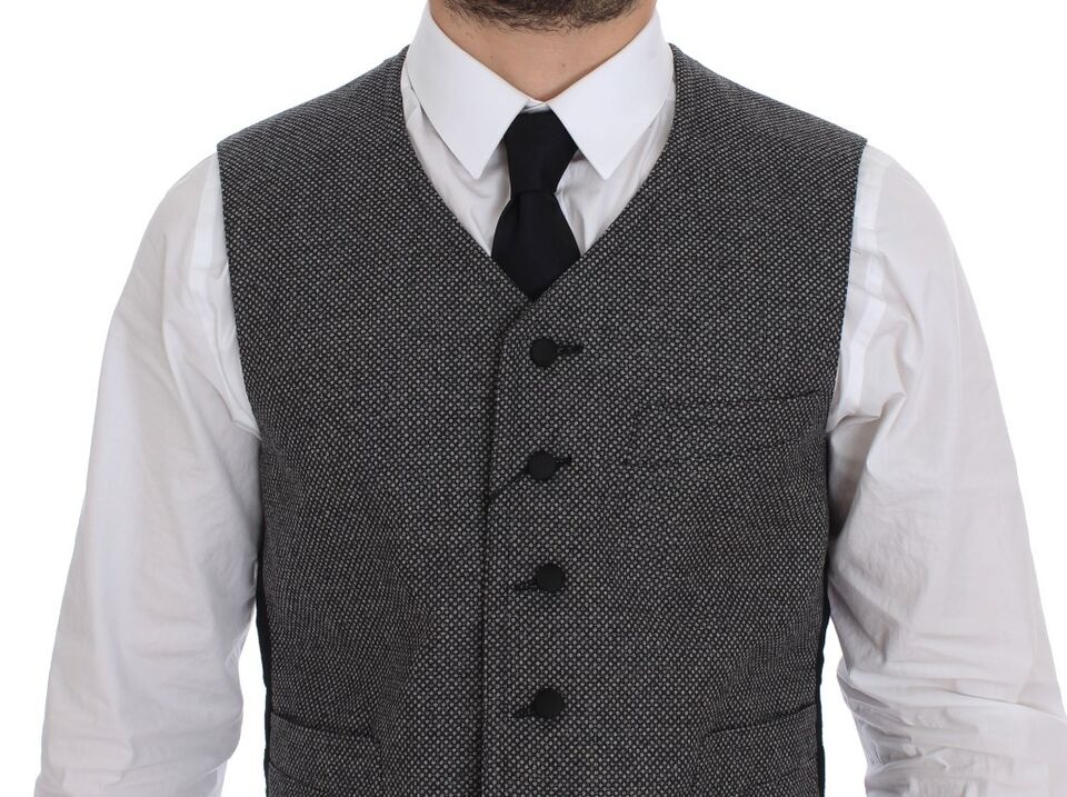 Dolce & Gabbana Elegante einreihige graue Weste