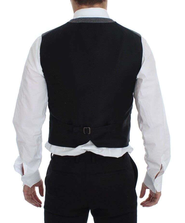 Dolce & Gabbana Elegante einreihige graue Weste