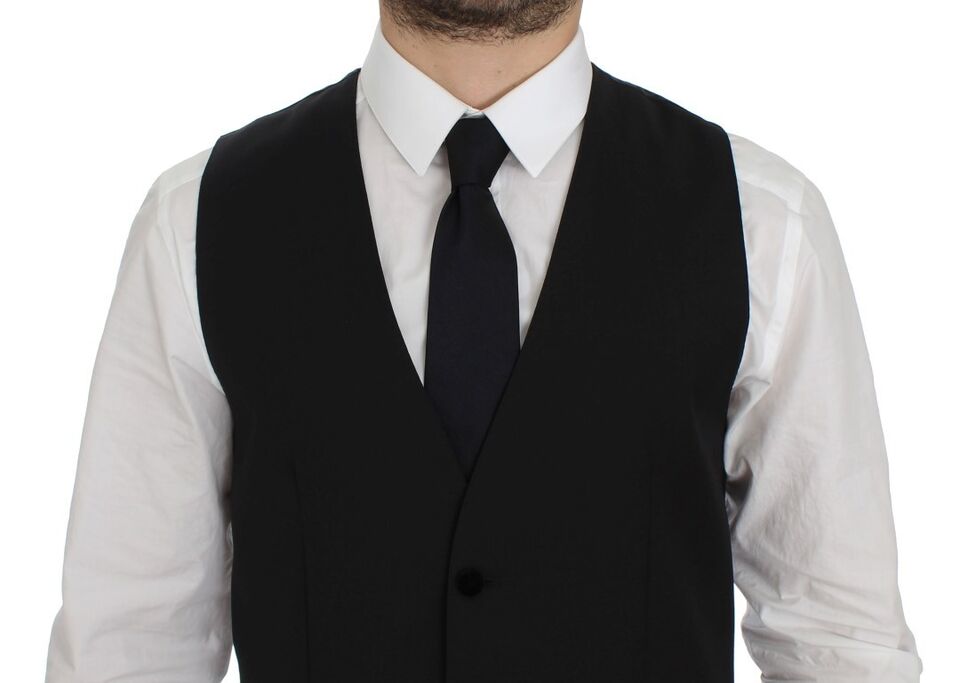 Dolce & Gabbana – Elegante Weste aus schwarzer Wolle für formelle Anlässe