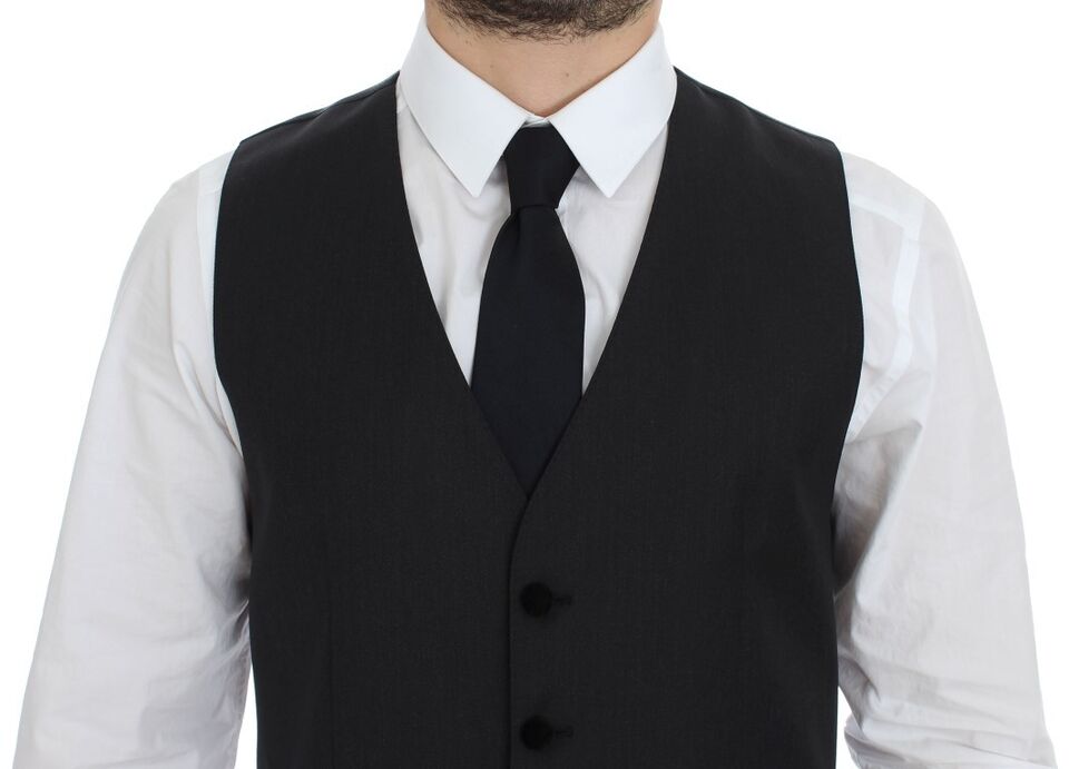 Dolce & Gabbana Elegante graue Wollweste