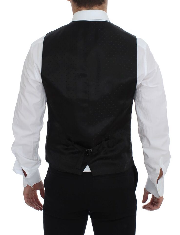 Dolce & Gabbana Elegante Weste aus grauer Wolle für formelle Anlässe