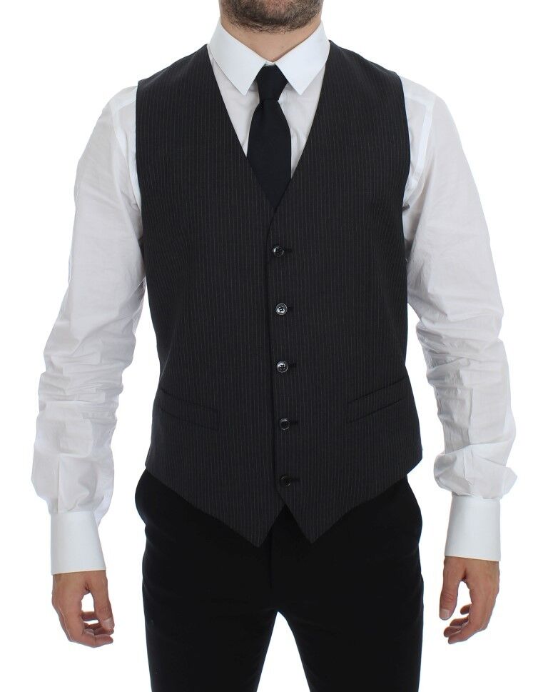 Vestă elegantă cu dungi gri Dolce & Gabbana