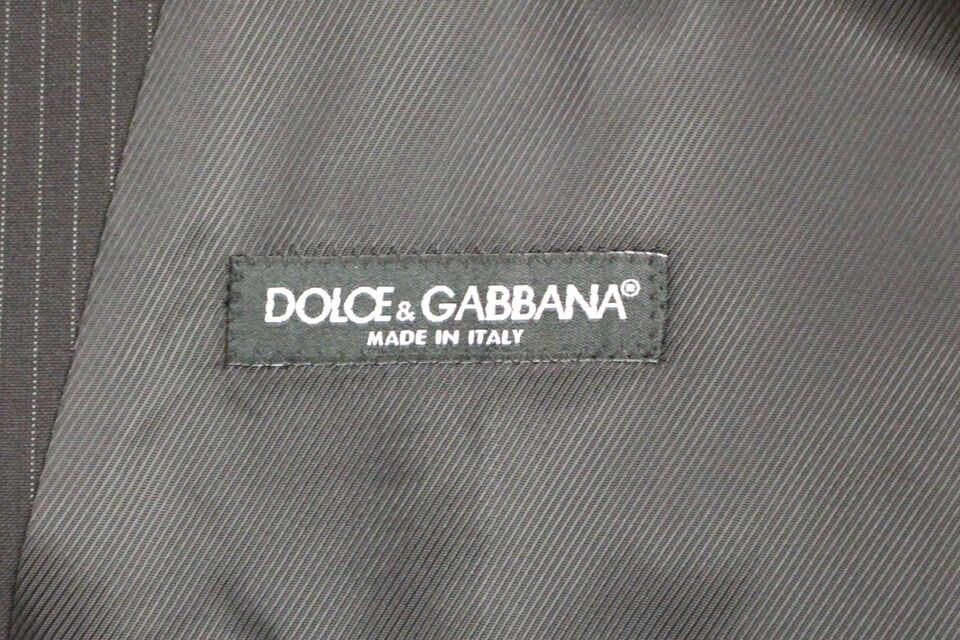 Dolce & Gabbana Elegante schwarz gestreifte Wollweste