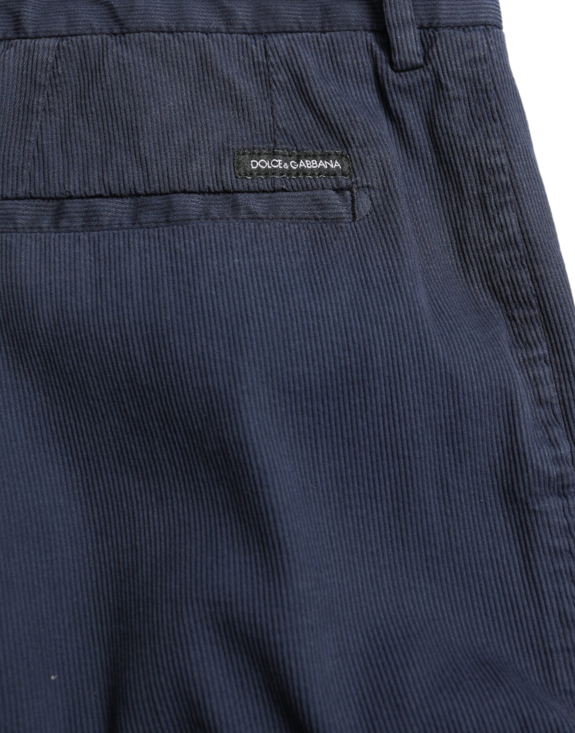 Pantaloni eleganți skinny albastru închis Dolce & Gabbana