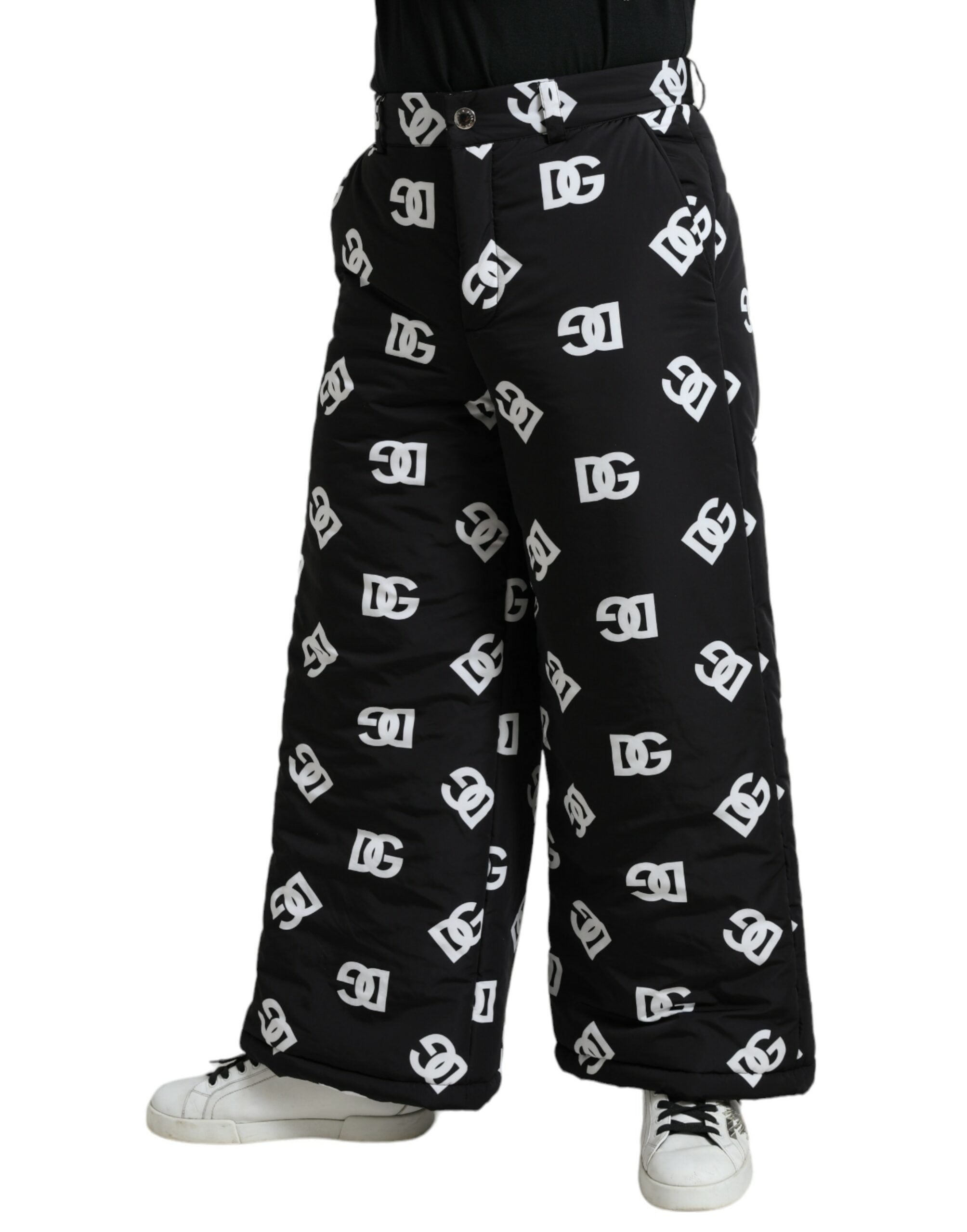 Dolce & Gabbana – Elegante Hose mit weitem Bein und Signature-Print