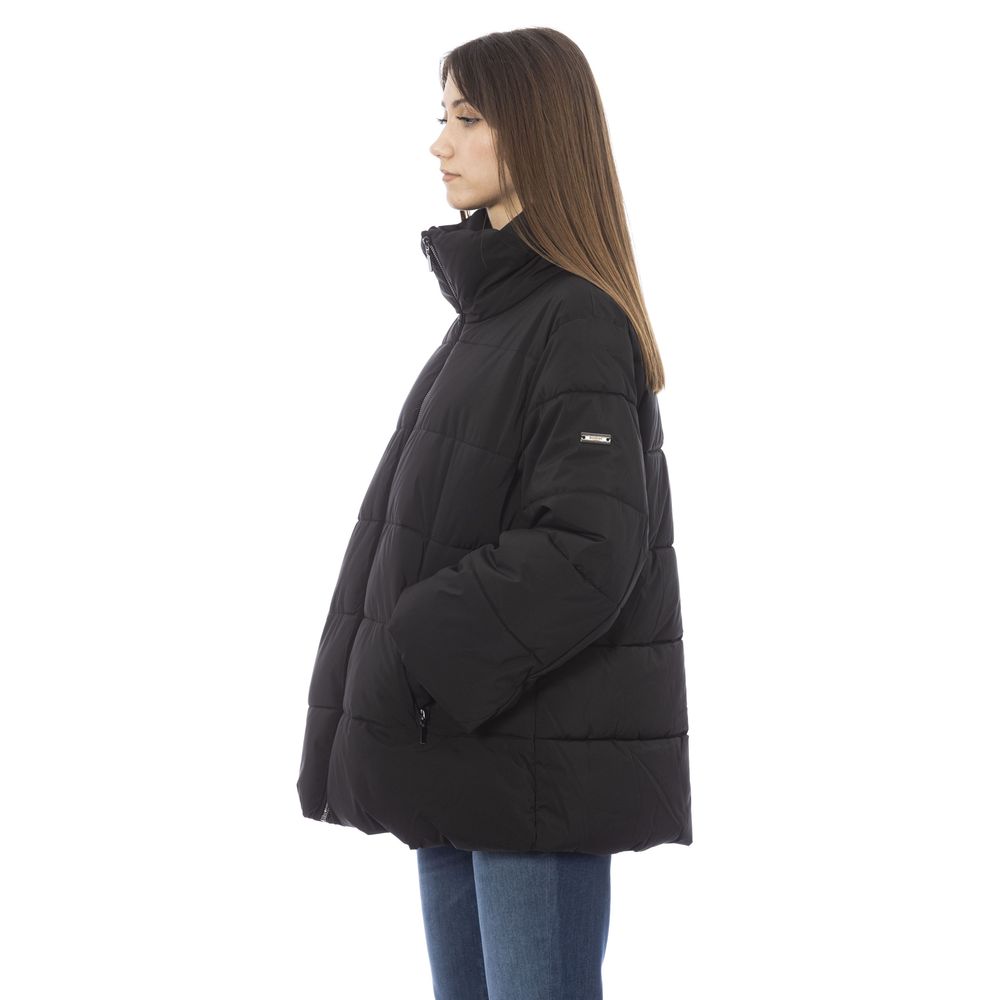 Baldinini Trend Schwarze Polyamid-Damenjacke