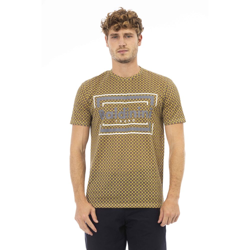 Tricou Baldinini Trend gri din bumbac pentru bărbați