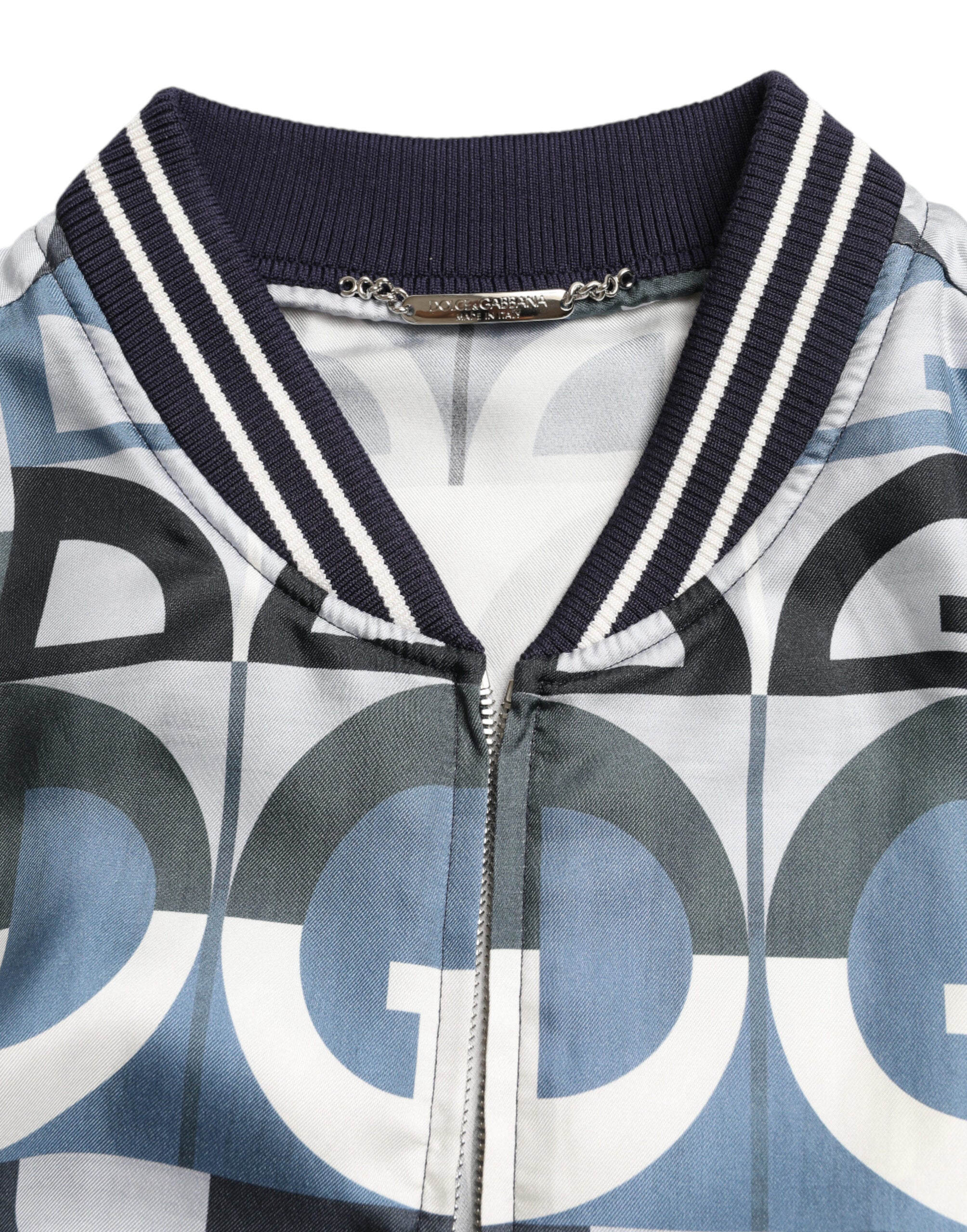 Jachetă bomber din mătase multicoloră Dolce & Gabbana - Eleganță clasică