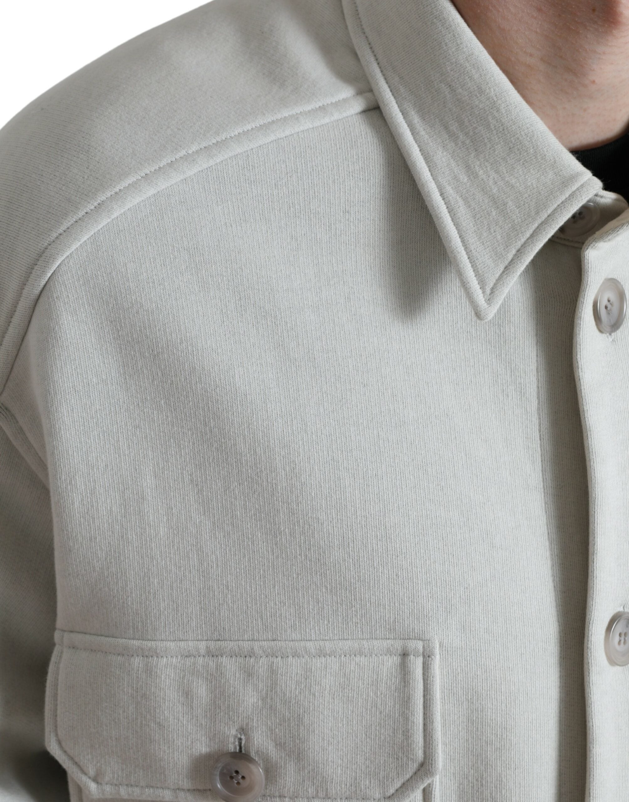 Dolce & Gabbana Elegante Baumwolljacke mit Blumenmuster auf der Rückseite