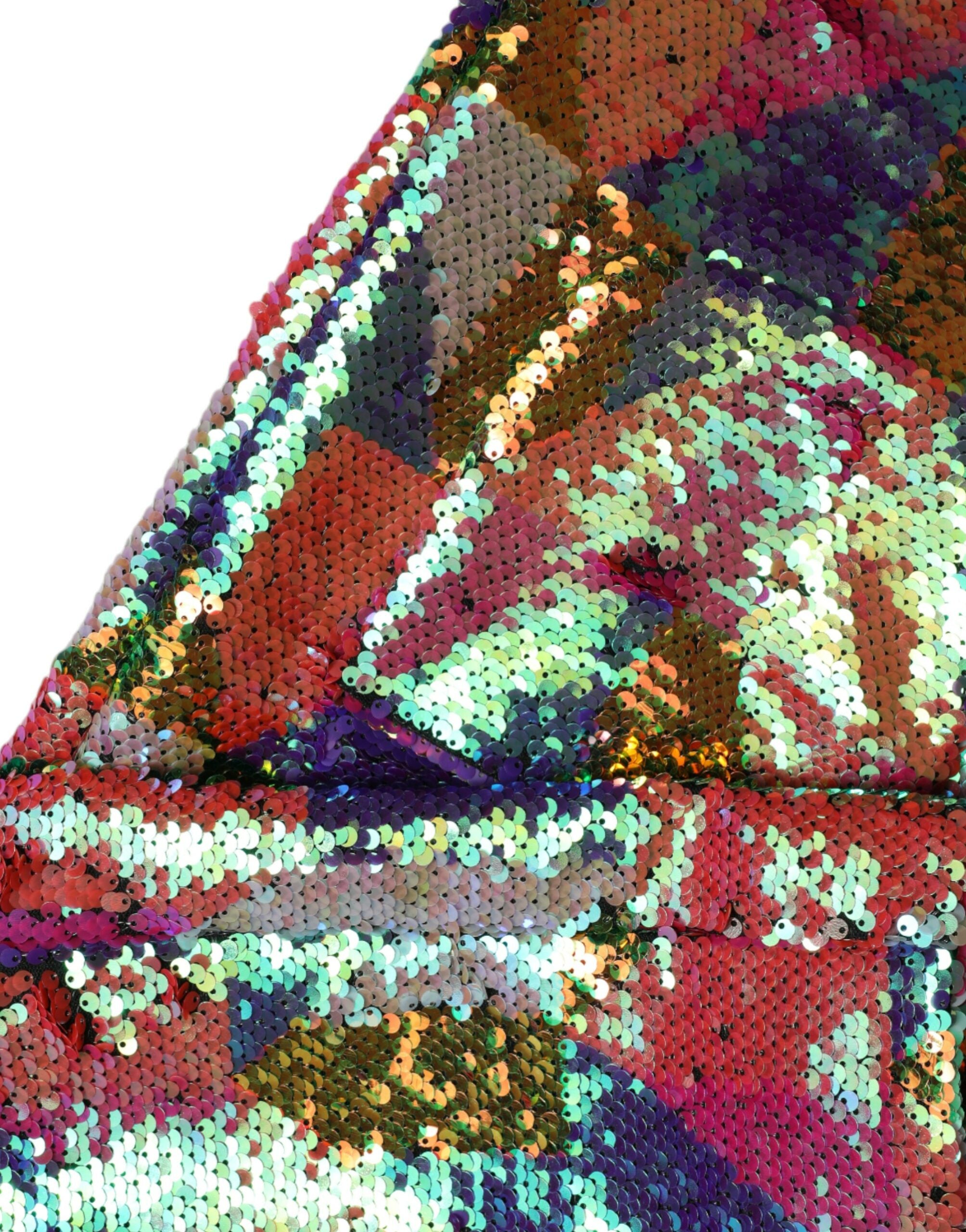 Dolce & Gabbana Lange Jacke mit mehrfarbigen Pailletten