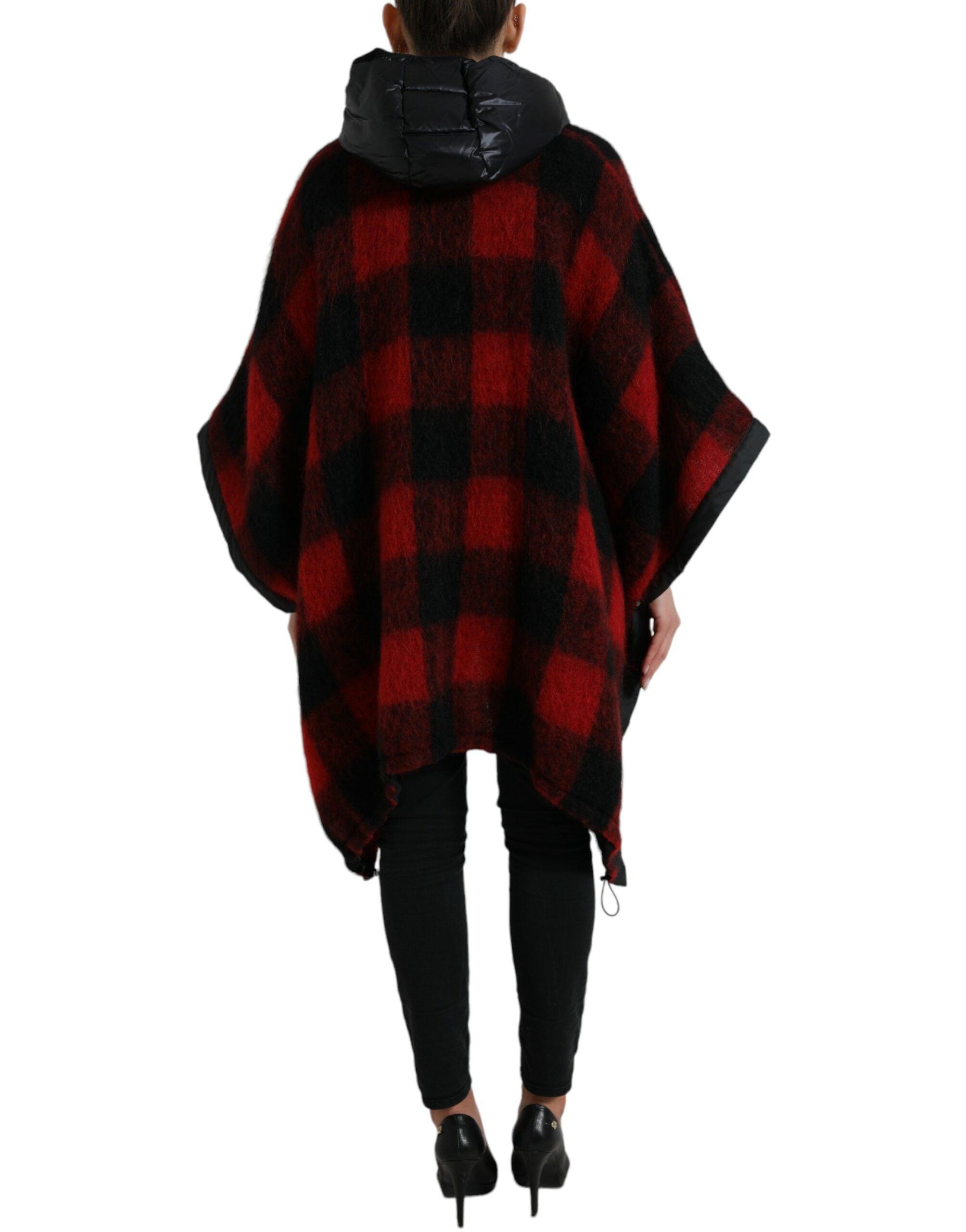 Jachetă poncho elegantă cu model Buffalo Check de la Dolce & Gabbana