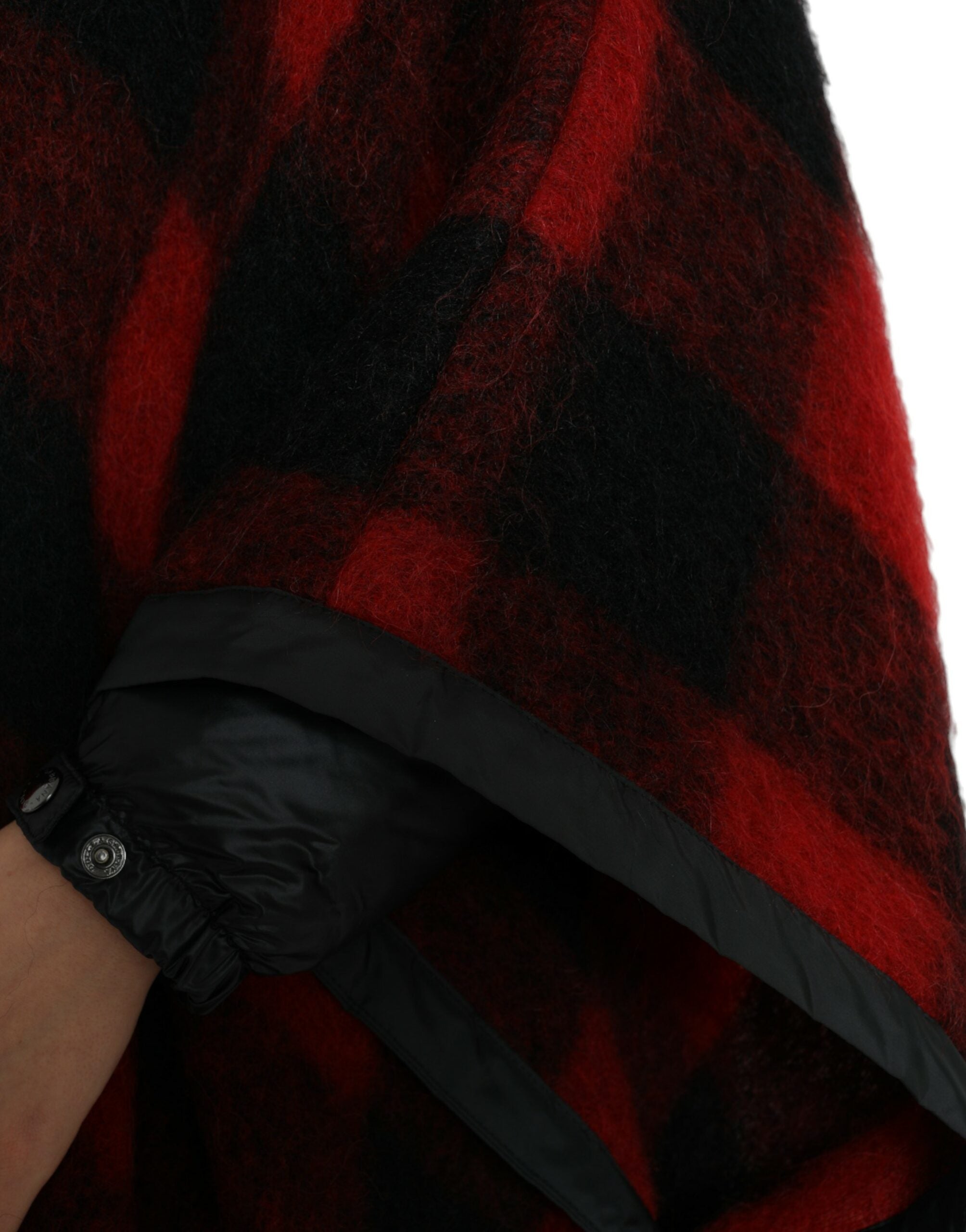 Jachetă poncho elegantă cu model Buffalo Check de la Dolce & Gabbana