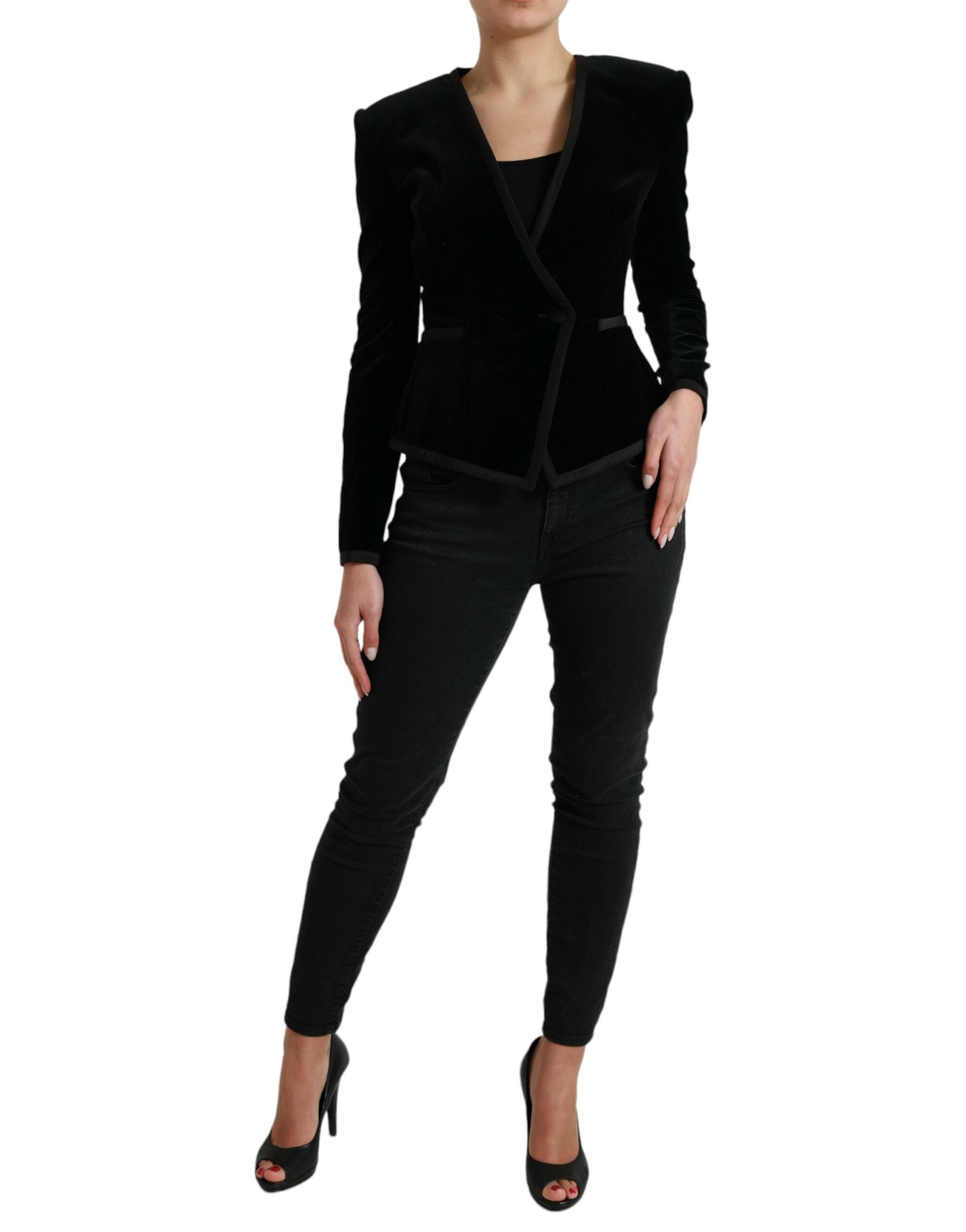 Dolce & Gabbana Eleganter zweireihiger Blazer aus Baumwolle und Seide
