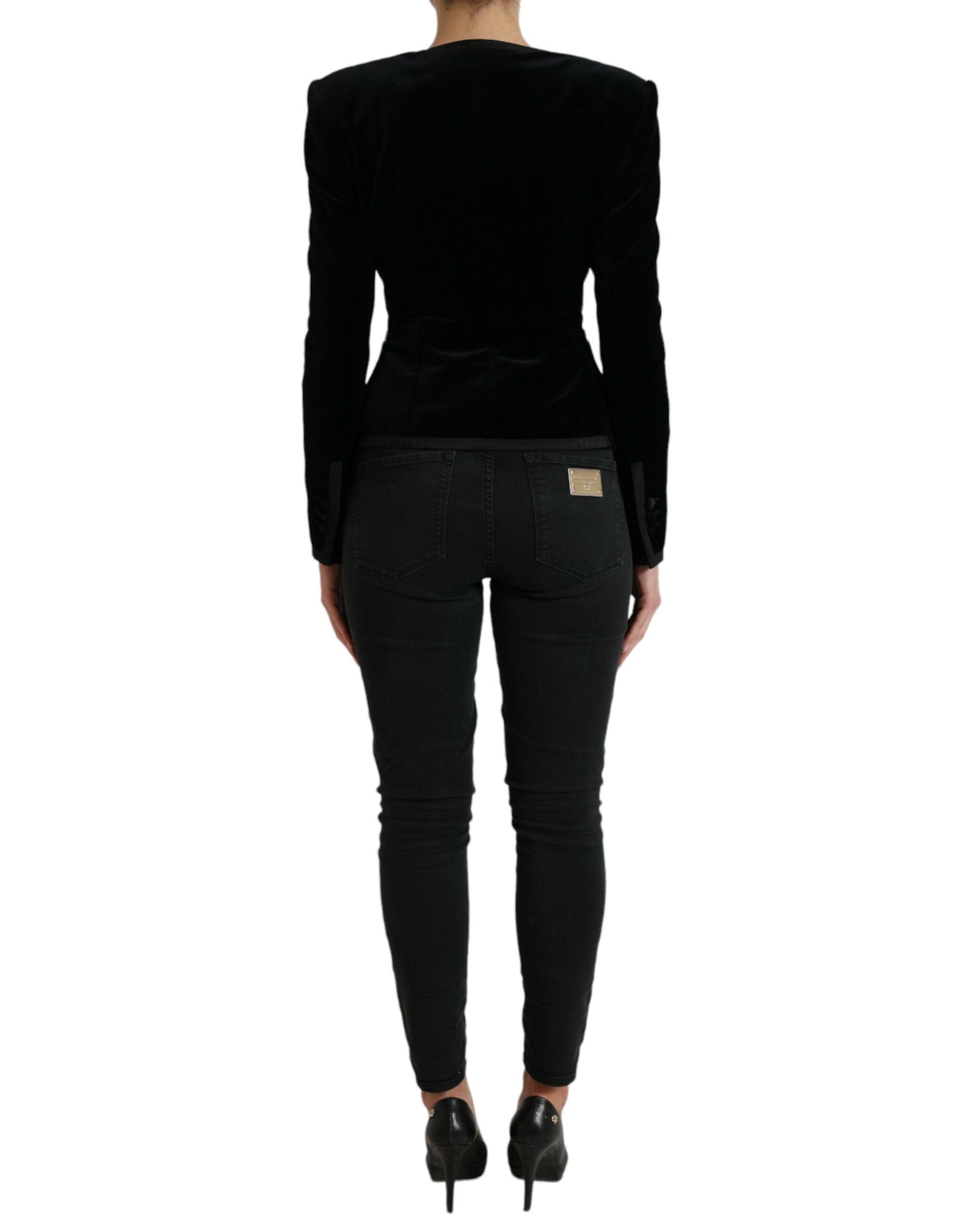 Dolce & Gabbana Eleganter zweireihiger Blazer aus Baumwolle und Seide