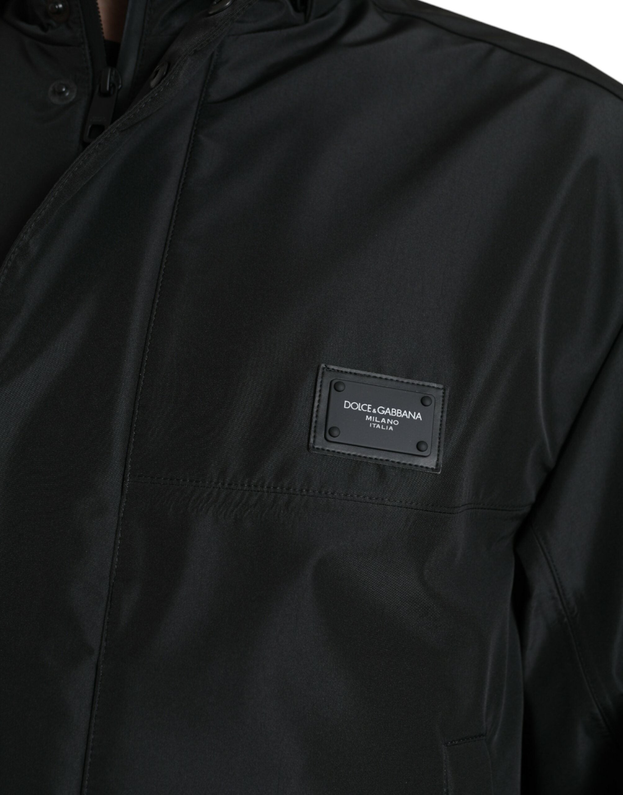 Dolce & Gabbana – Elegante schwarze Windjacke