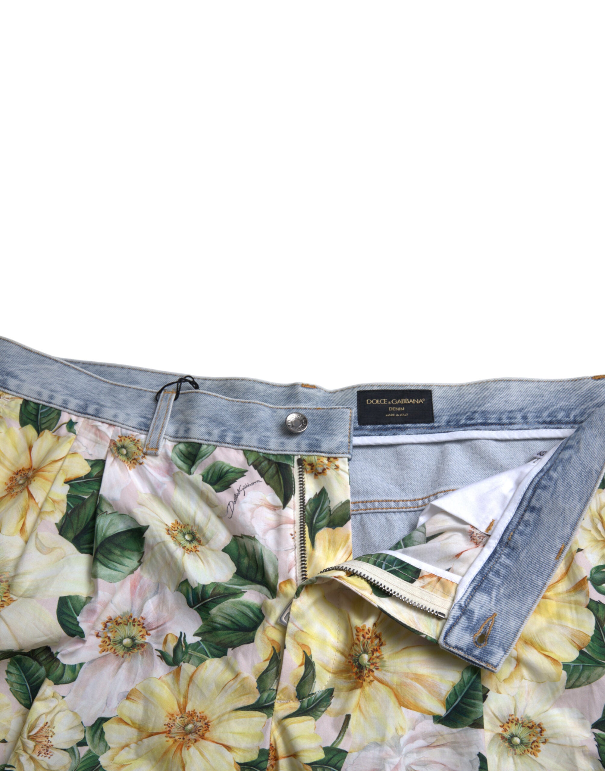 Dolce & Gabbana – Bermudashorts aus Baumwolle mit mehrfarbigem Blumenmuster