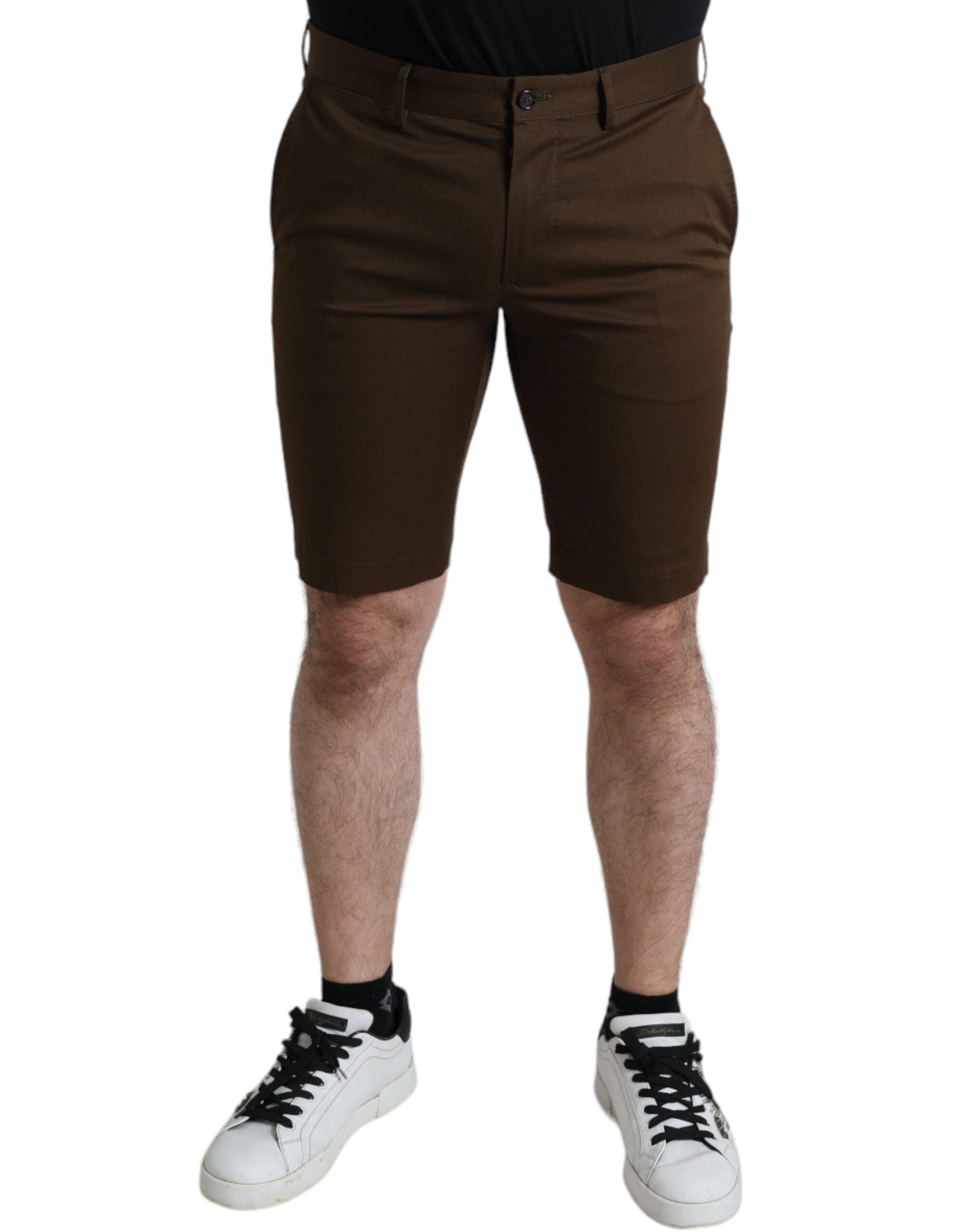 Dolce & Gabbana Schicke braune Bermudashorts mit Logodetail