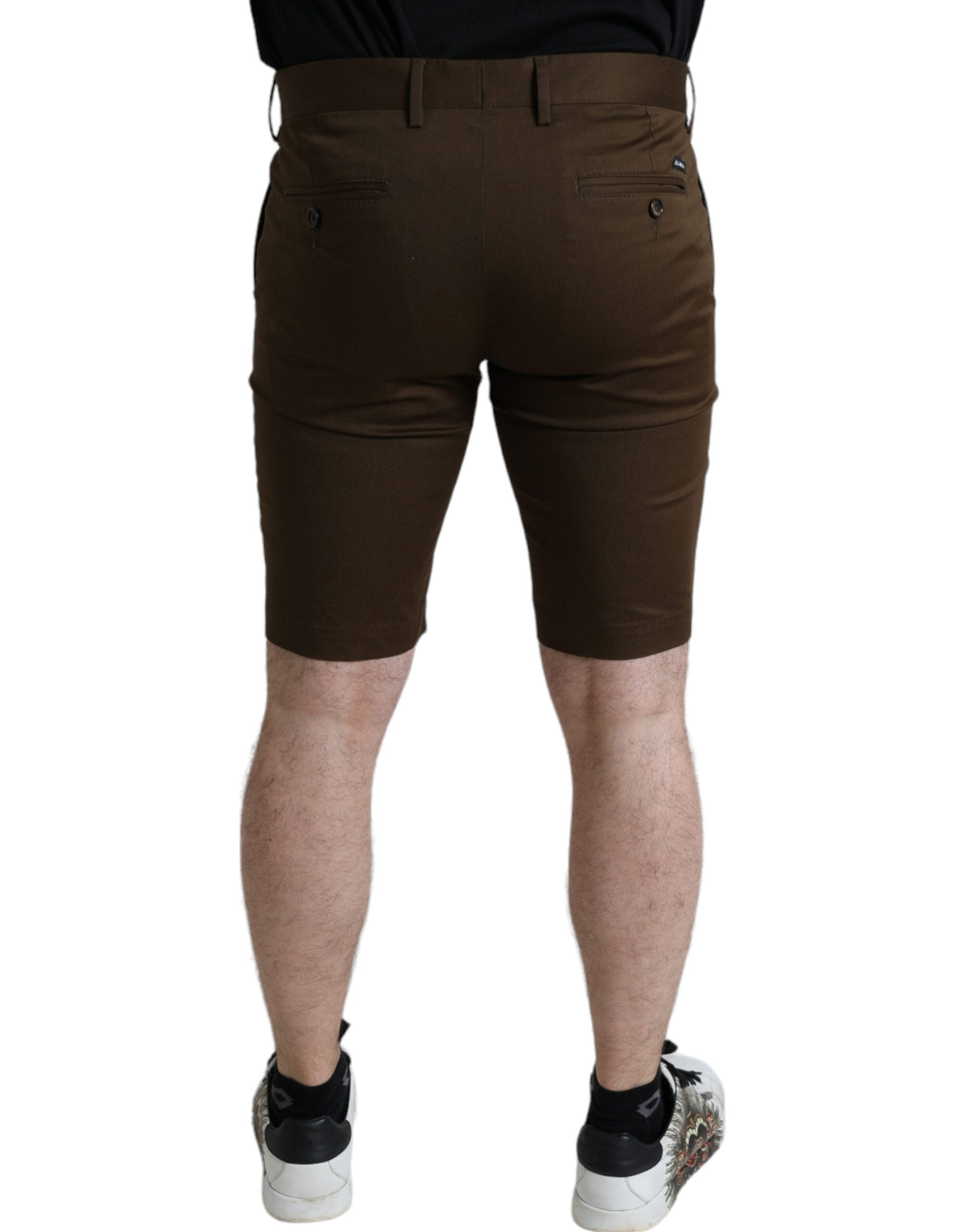 Dolce & Gabbana Schicke braune Bermudashorts mit Logodetail