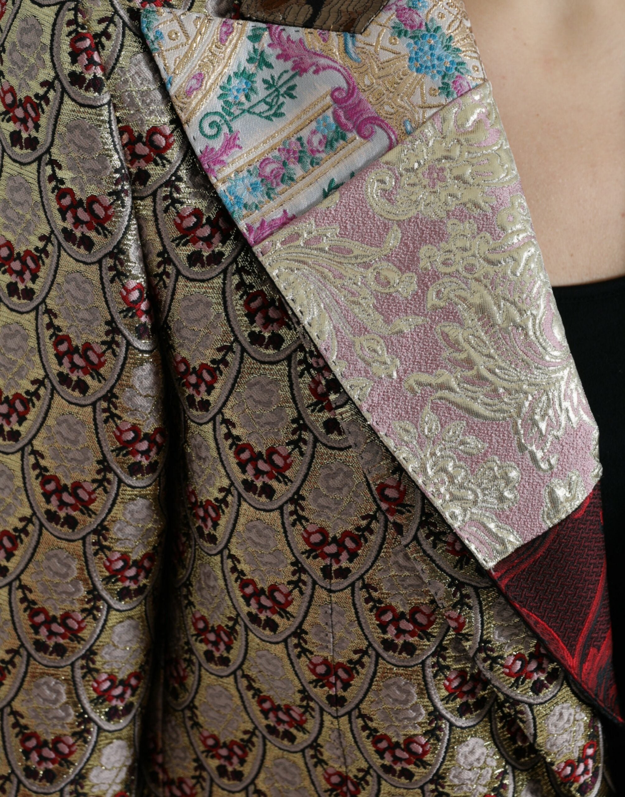 Dolce & Gabbana Blazer elegant multicolor cu imprimeu petic