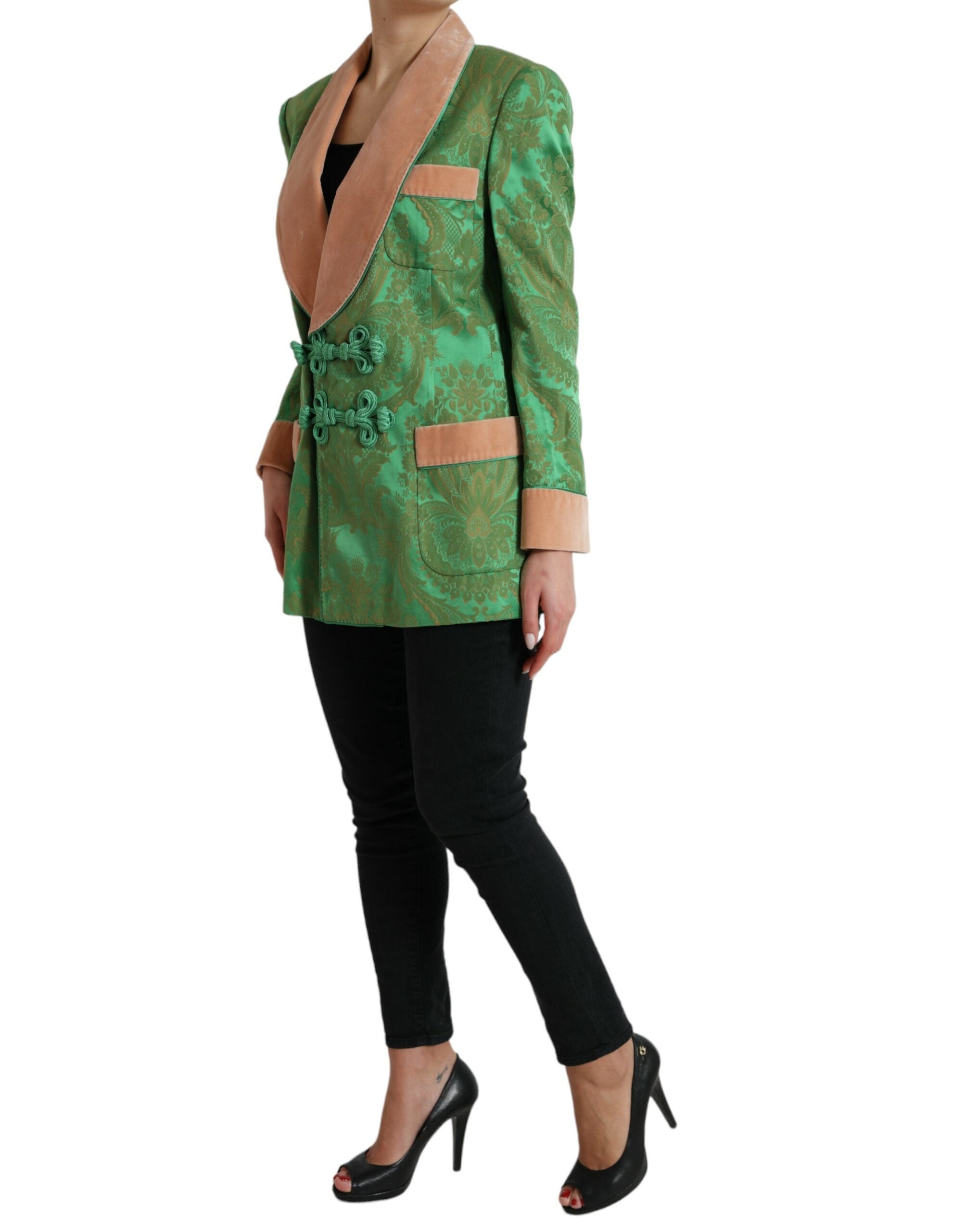 Dolce & Gabbana – Zweireihiger Blazer mit floraler Eleganz