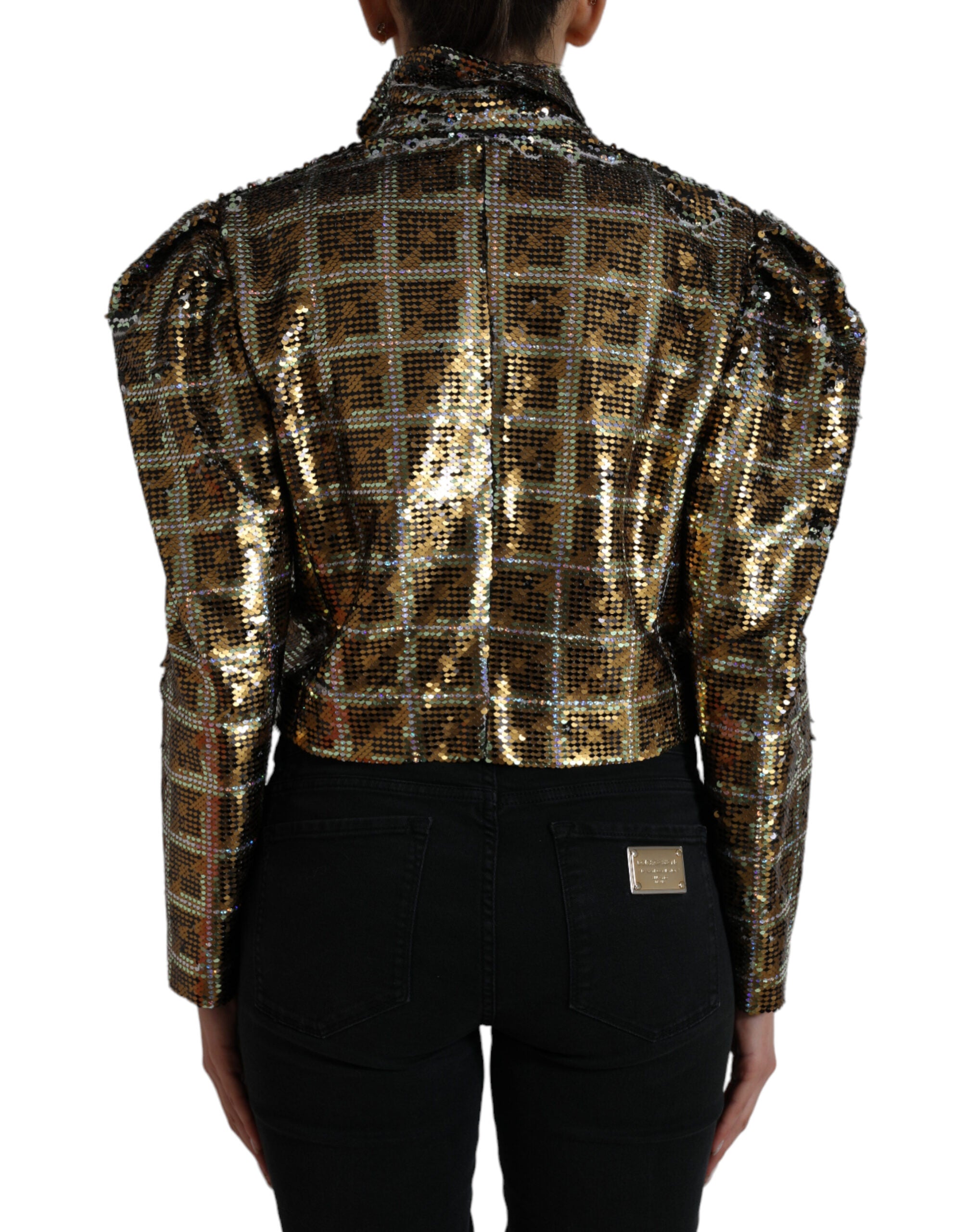 Dolce & Gabbana – Kurze Jacke mit mehrfarbigen Pailletten