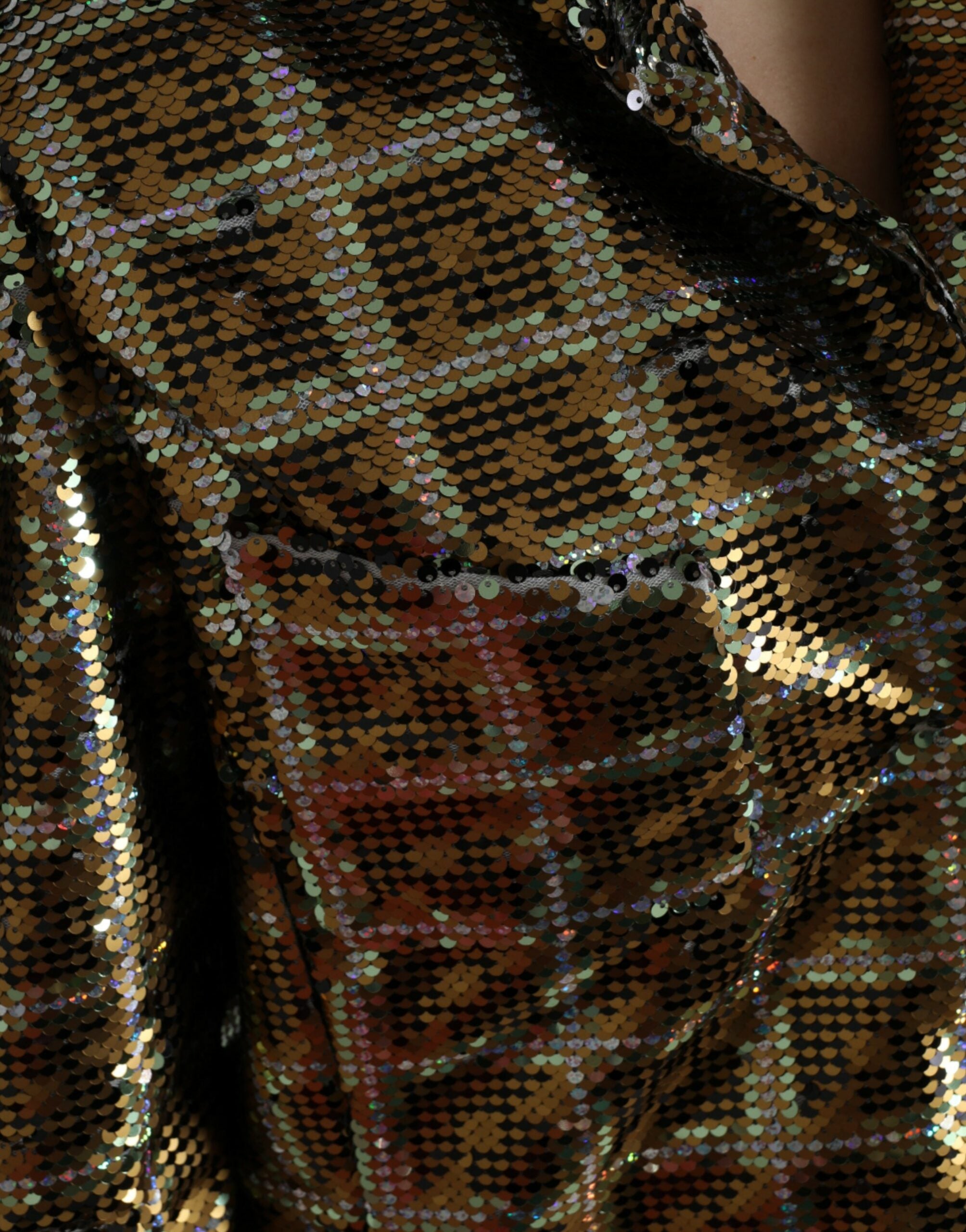 Dolce & Gabbana – Kurze Jacke mit mehrfarbigen Pailletten