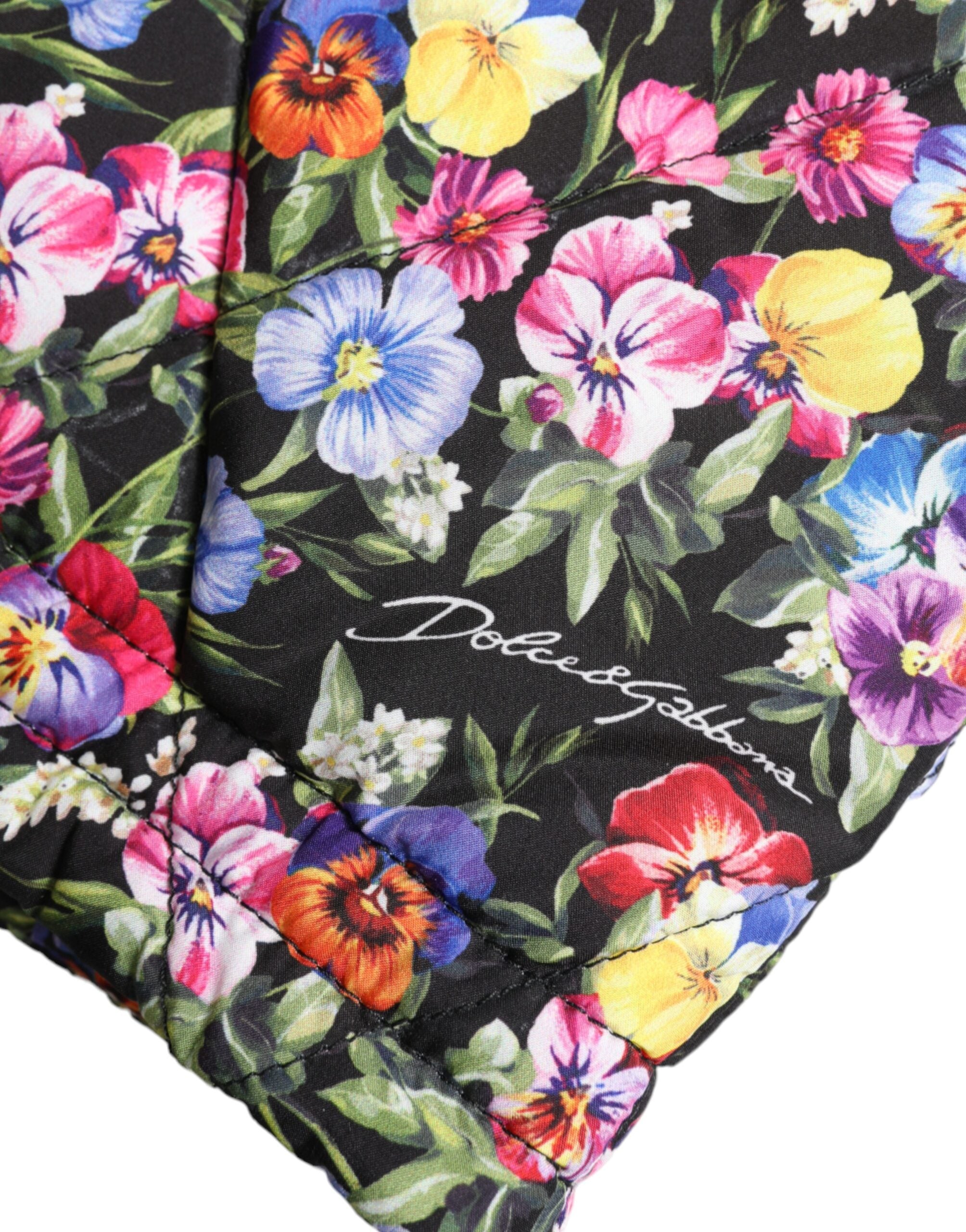 Pantaloni scurți vibranți cu talie înaltă și imprimeu floral Dolce & Gabbana