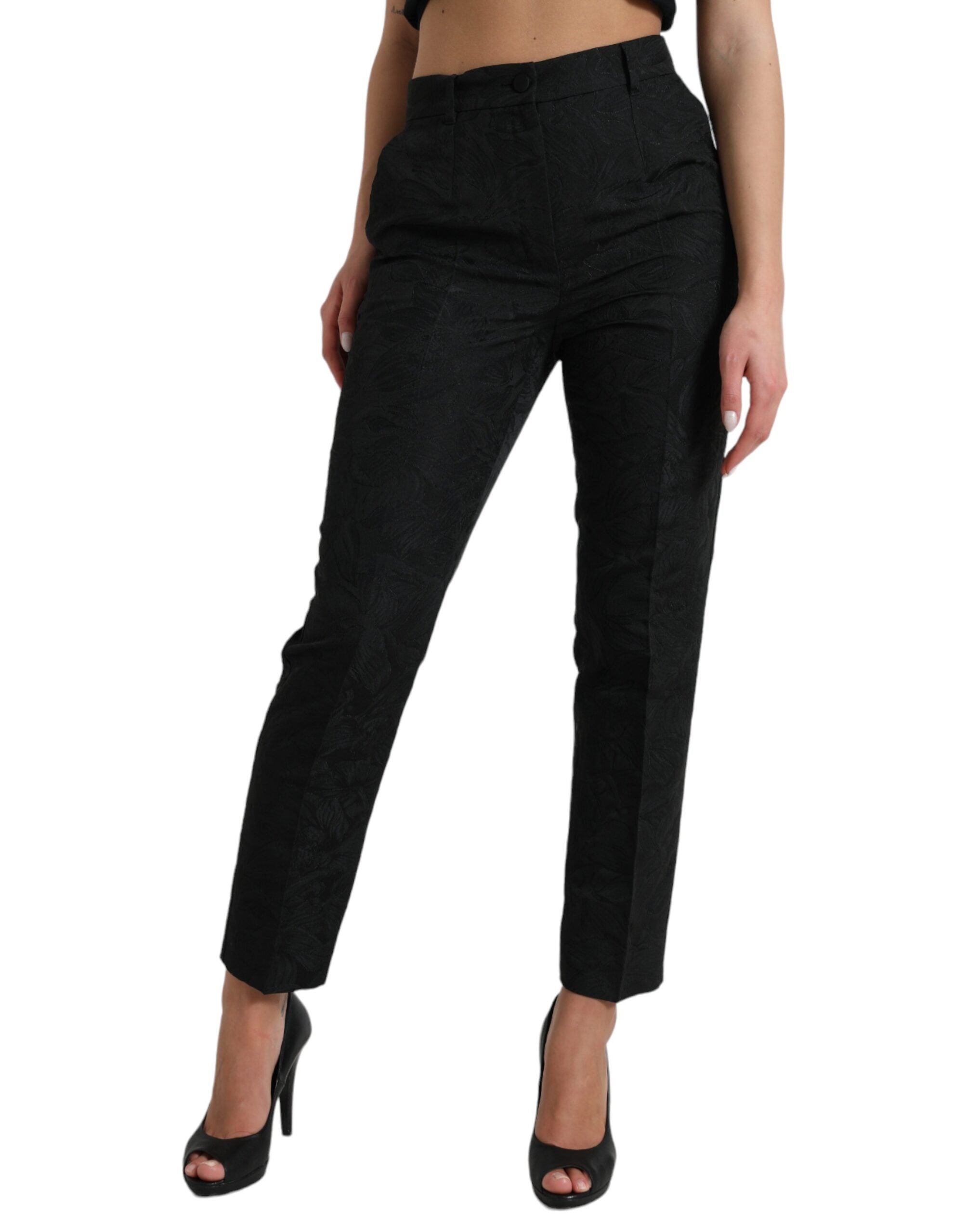Dolce & Gabbana – Elegante Hose mit hoher Taille und konischem Schnitt