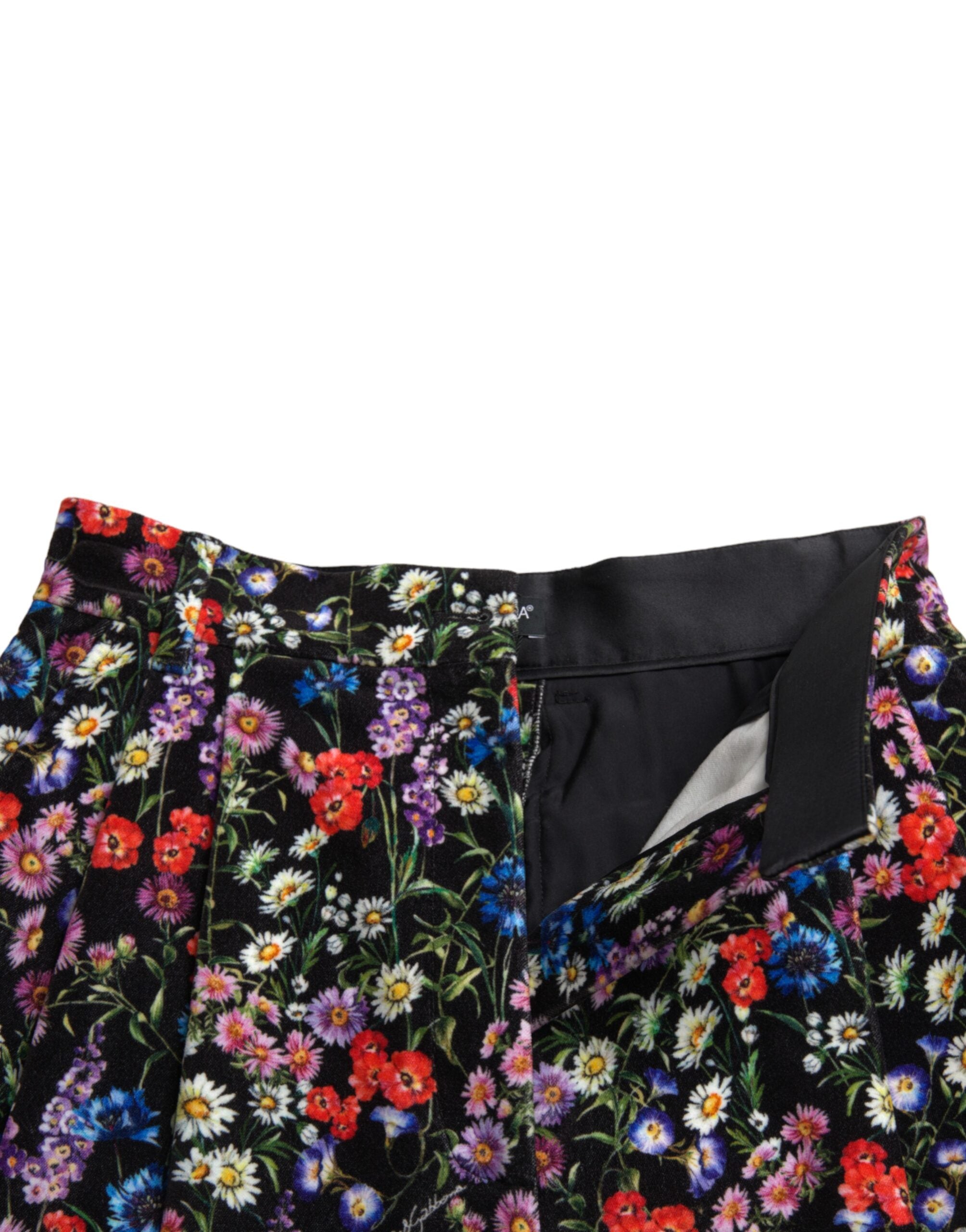 Dolce & Gabbana Schicke Hotpants-Shorts mit Blumenmuster und hoher Taille