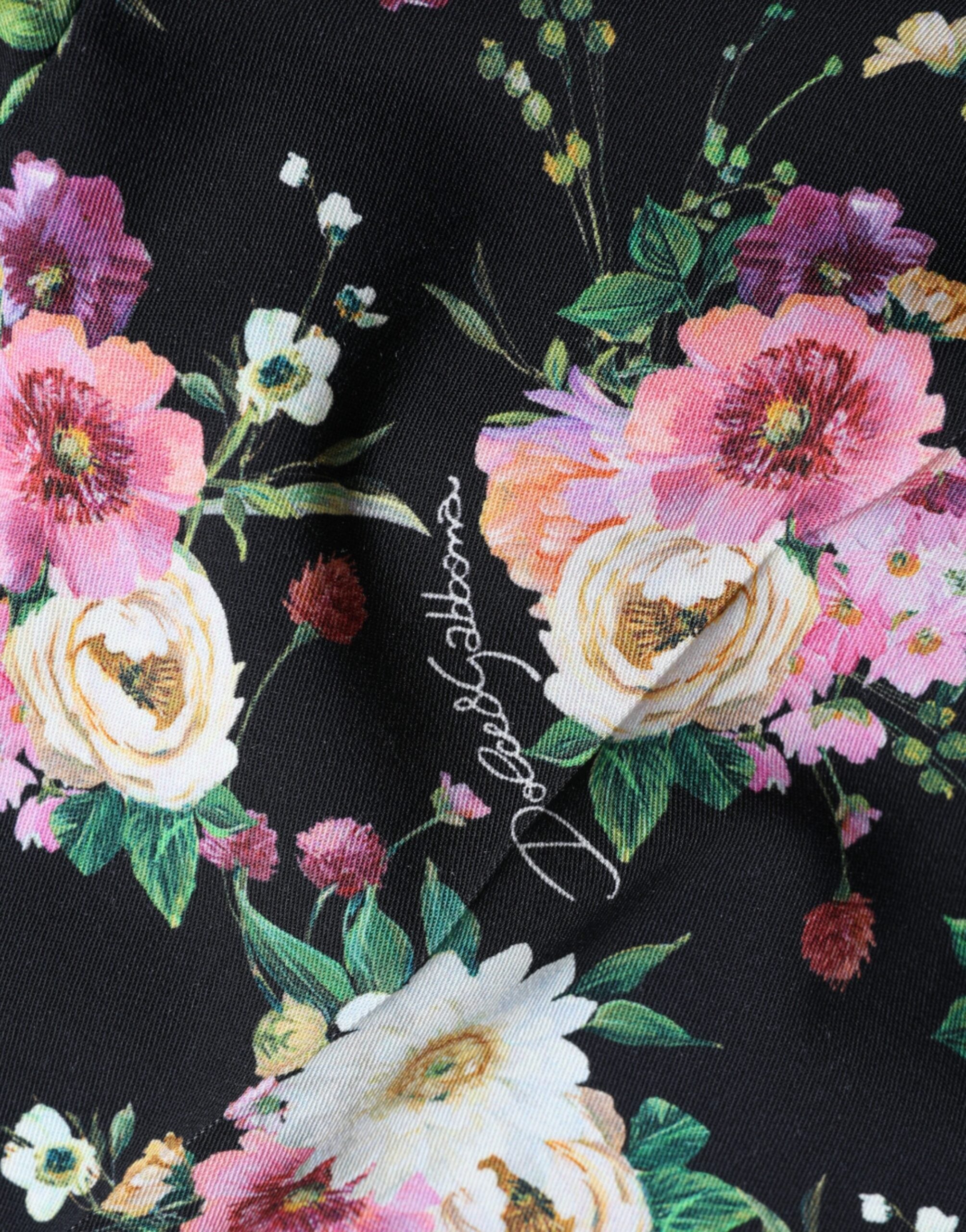 Pantaloni largi cu talie înaltă și imprimeu floral Dolce & Gabbana
