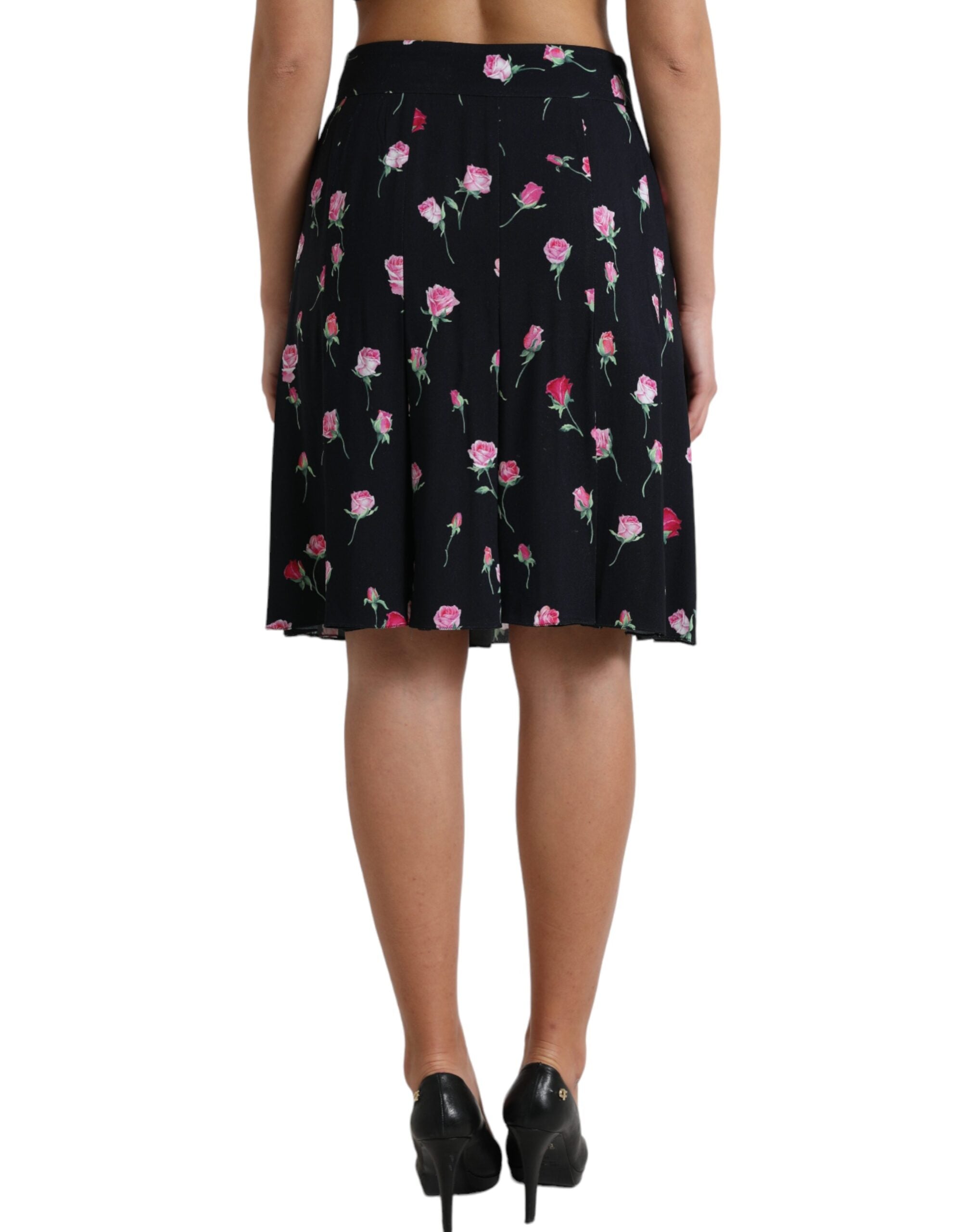 Dolce & Gabbana Eleganter knielanger A-Linien-Rock mit Blumenmuster