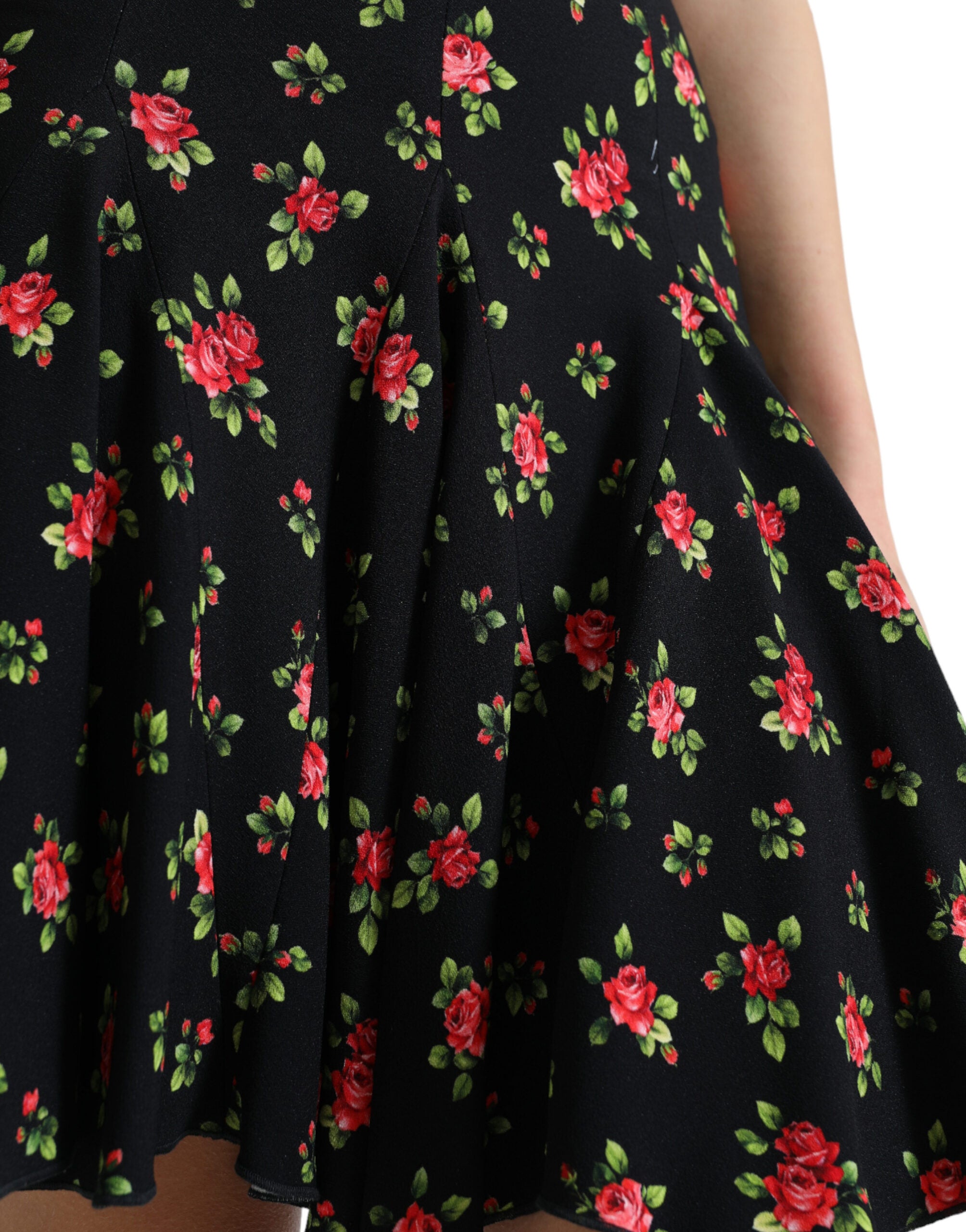 Dolce & Gabbana – Geblümter A-Linien-Minirock mit hoher Taille