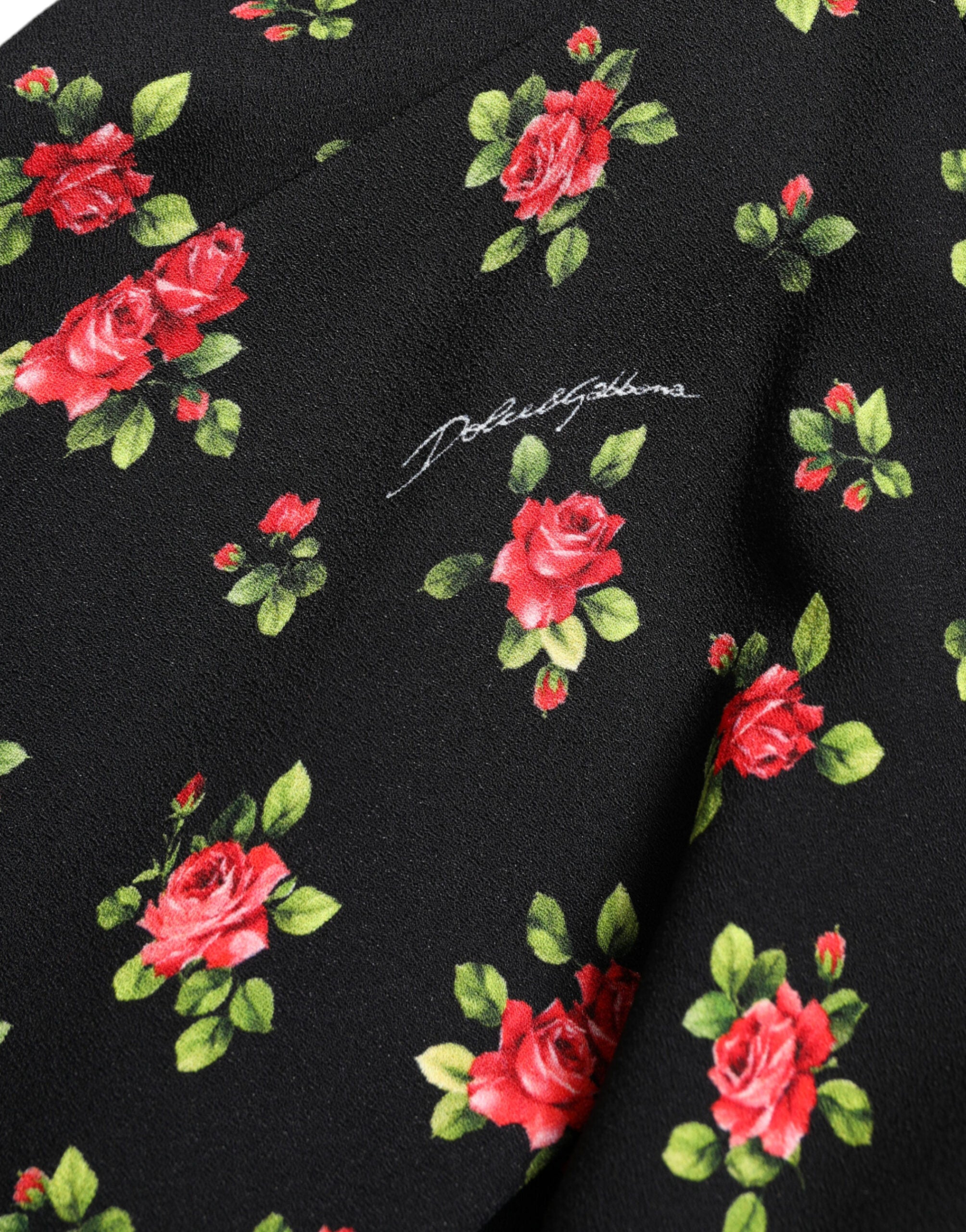 Dolce & Gabbana – Geblümter A-Linien-Minirock mit hoher Taille