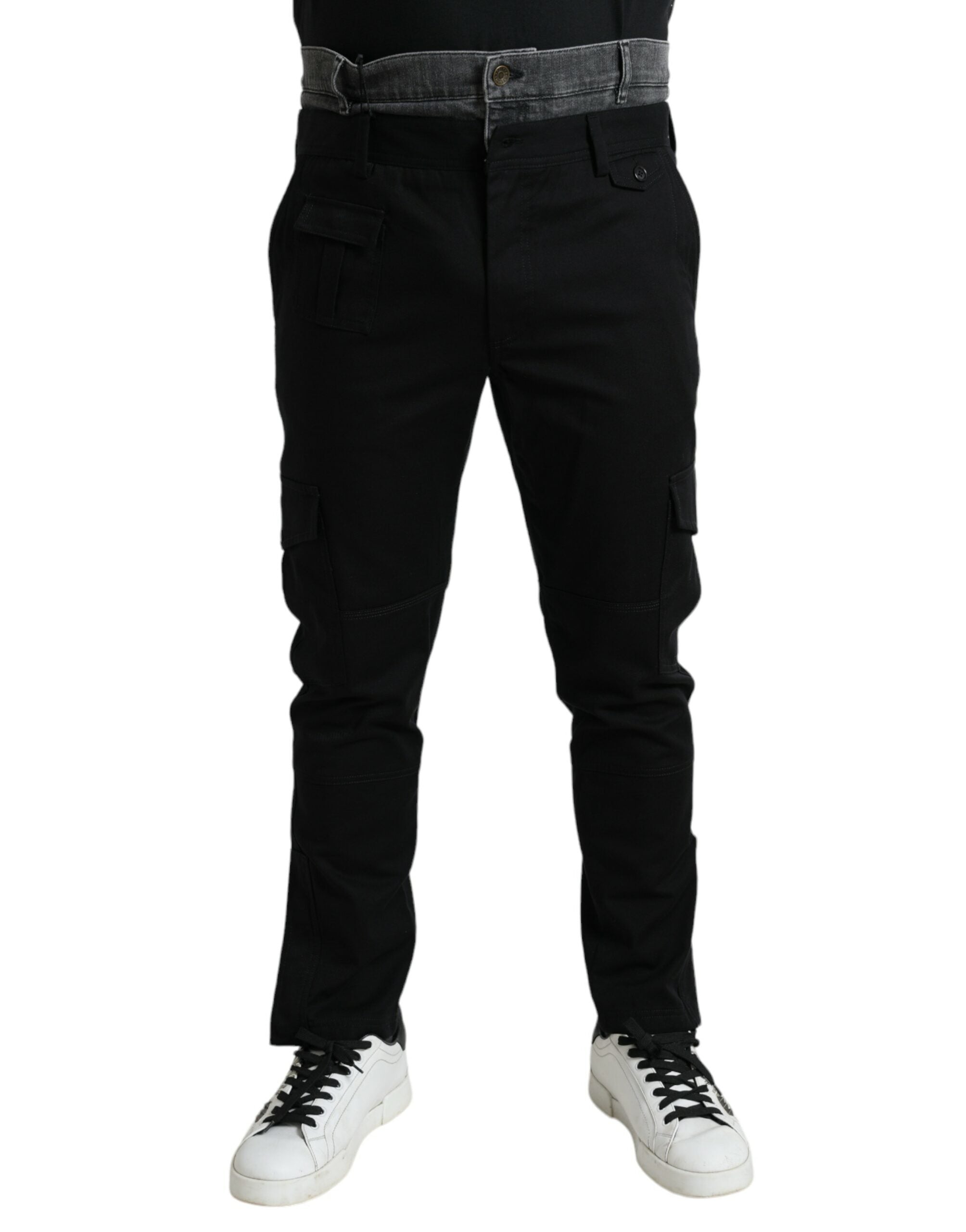 Dolce & Gabbana Pantaloni sport eleganți skinny din bumbac elastic