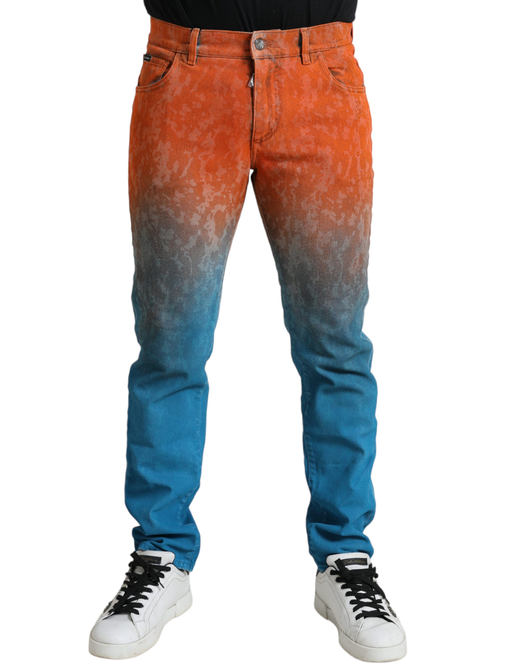 Dolce & Gabbana Elegante Skinny-Jeans mit Farbverlauf