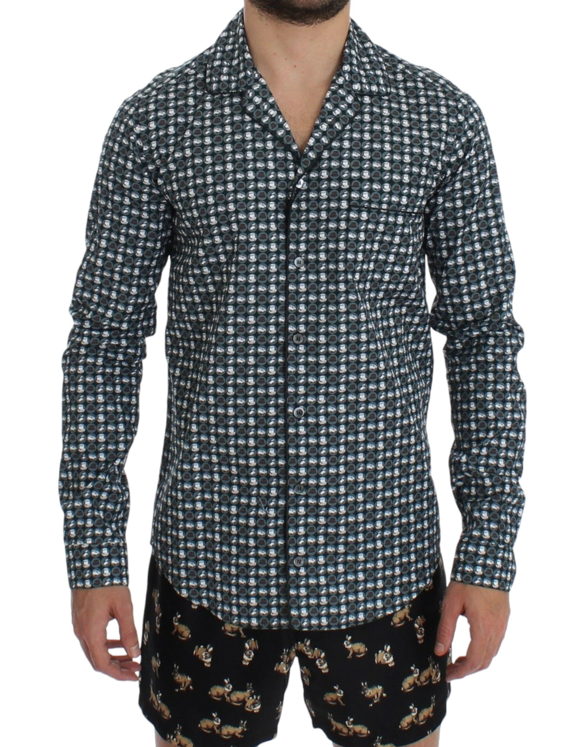 Dolce & Gabbana Elegantes grünes Pyjama-Nachthemd