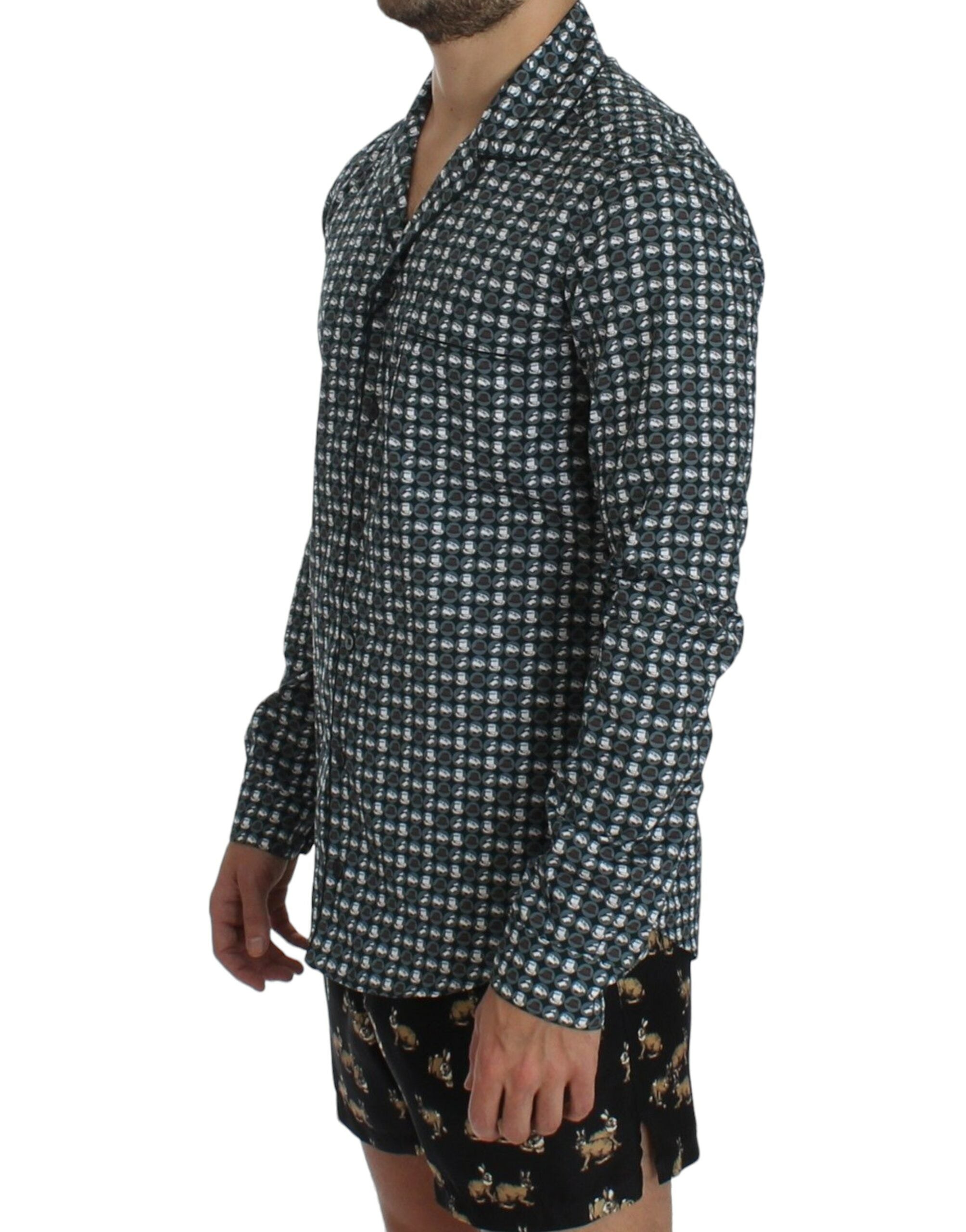 Dolce & Gabbana Elegantes grünes Pyjama-Nachthemd