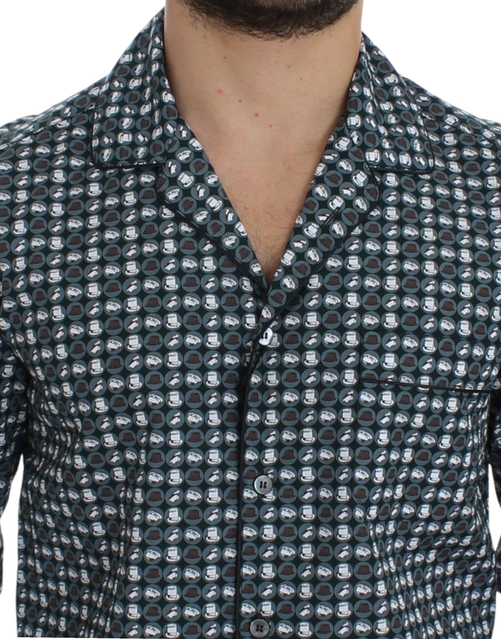 Dolce & Gabbana Elegantes grünes Pyjama-Nachthemd