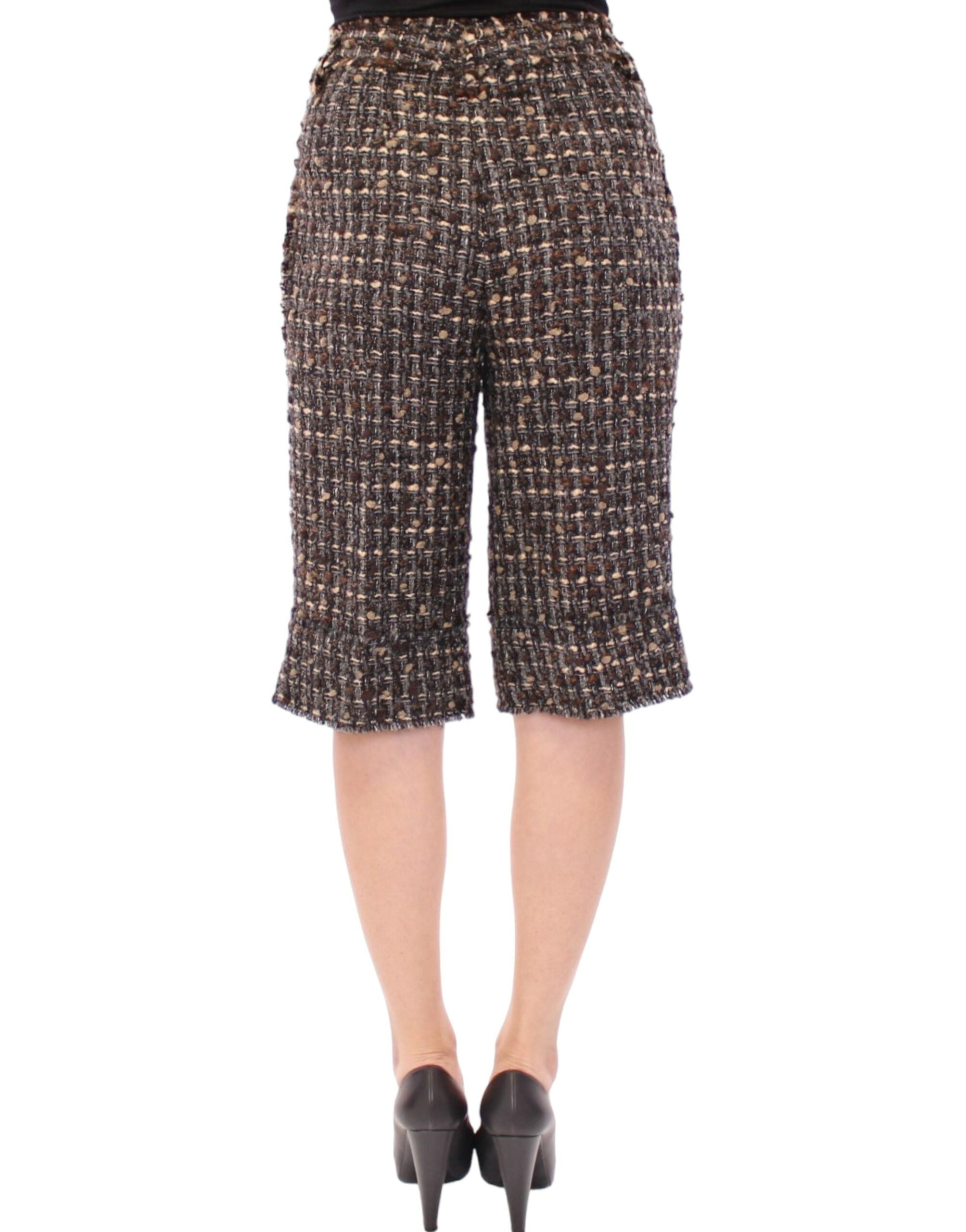 Dolce & Gabbana Elegante Shorts aus mehrfarbiger Wollmischung