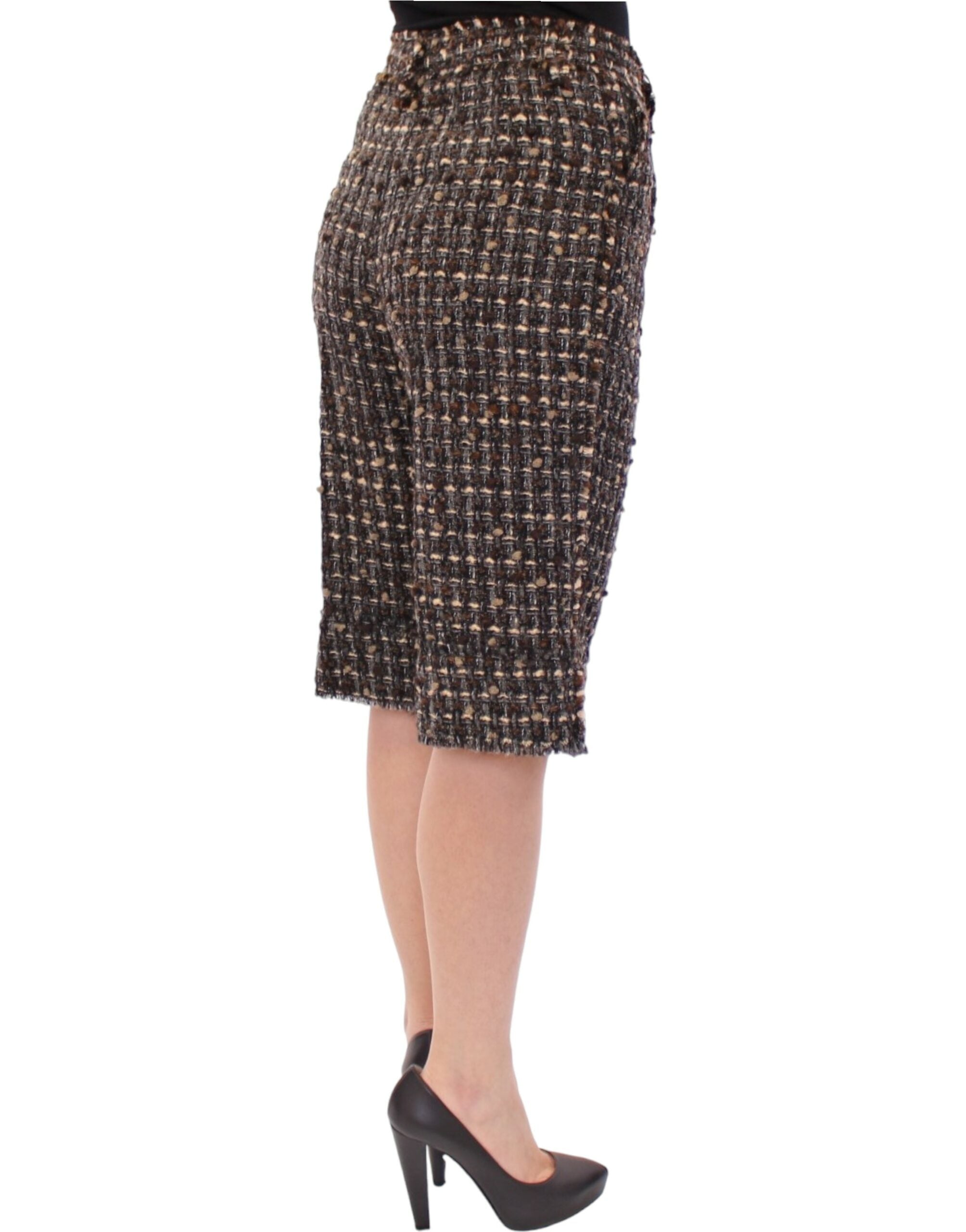Dolce & Gabbana Elegante Shorts aus mehrfarbiger Wollmischung