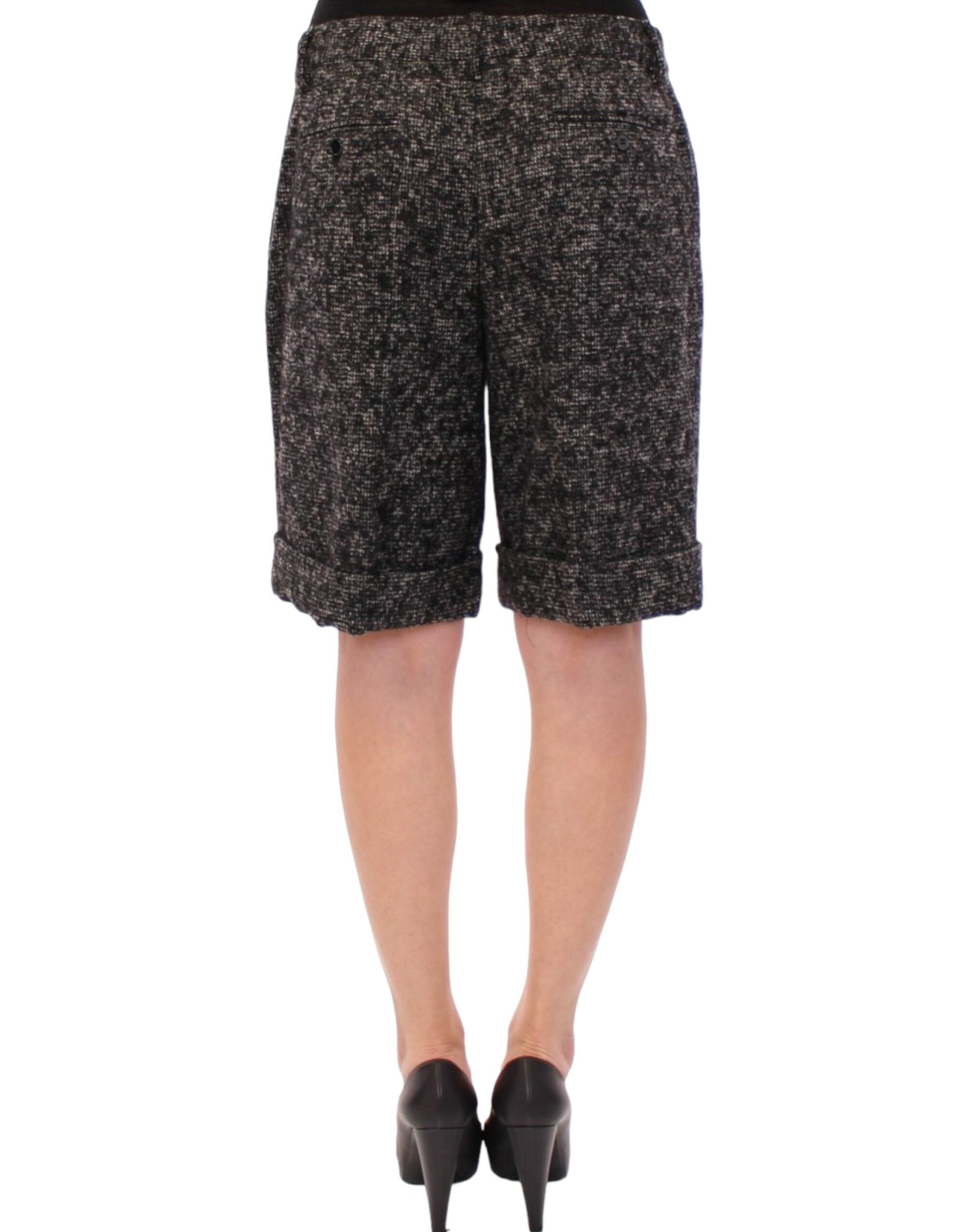 Dolce & Gabbana Elegante Shorts aus grauer Alpaka-Mischung