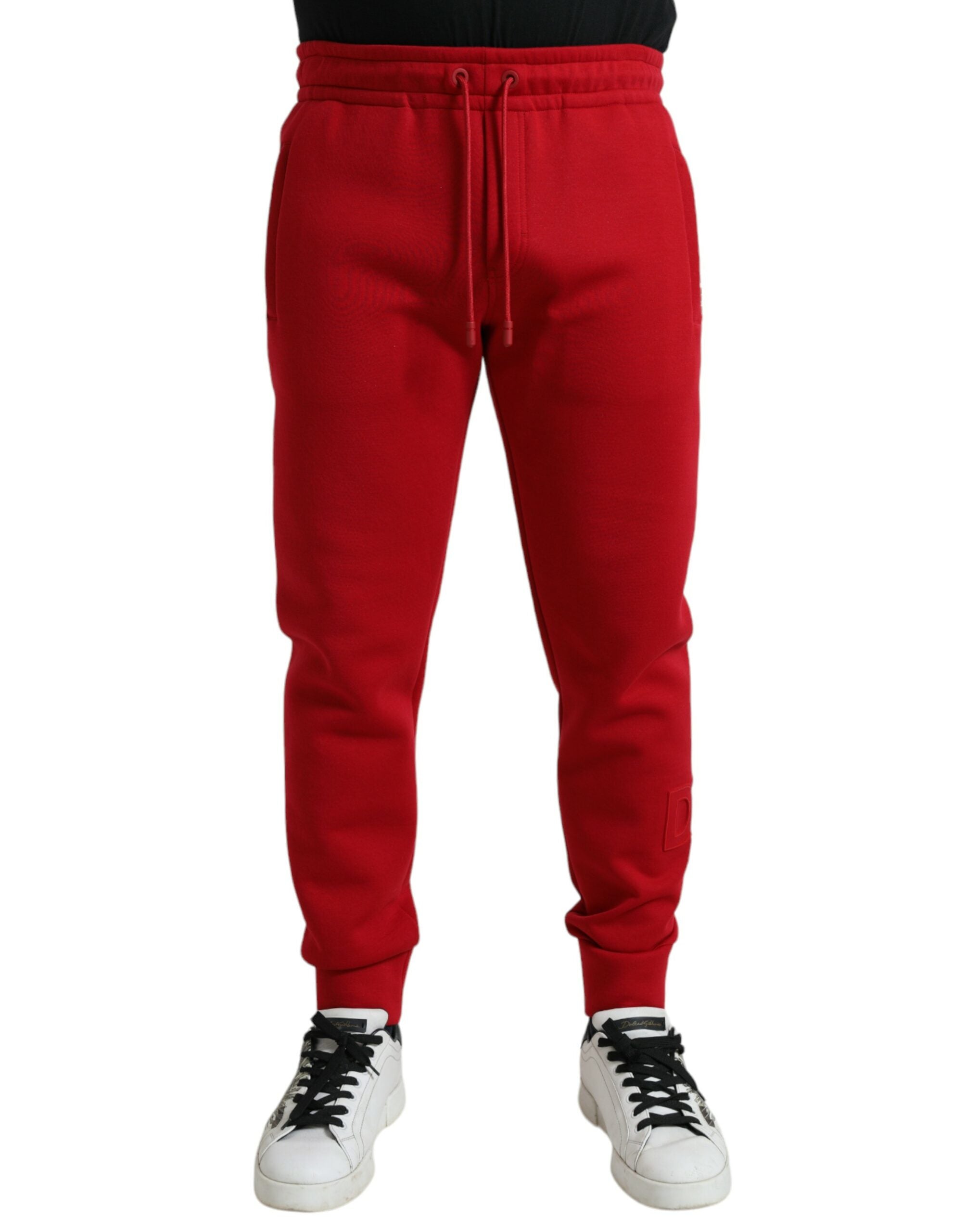 Dolce & Gabbana – Jogginghose aus Baumwollmischung in Knisterrot