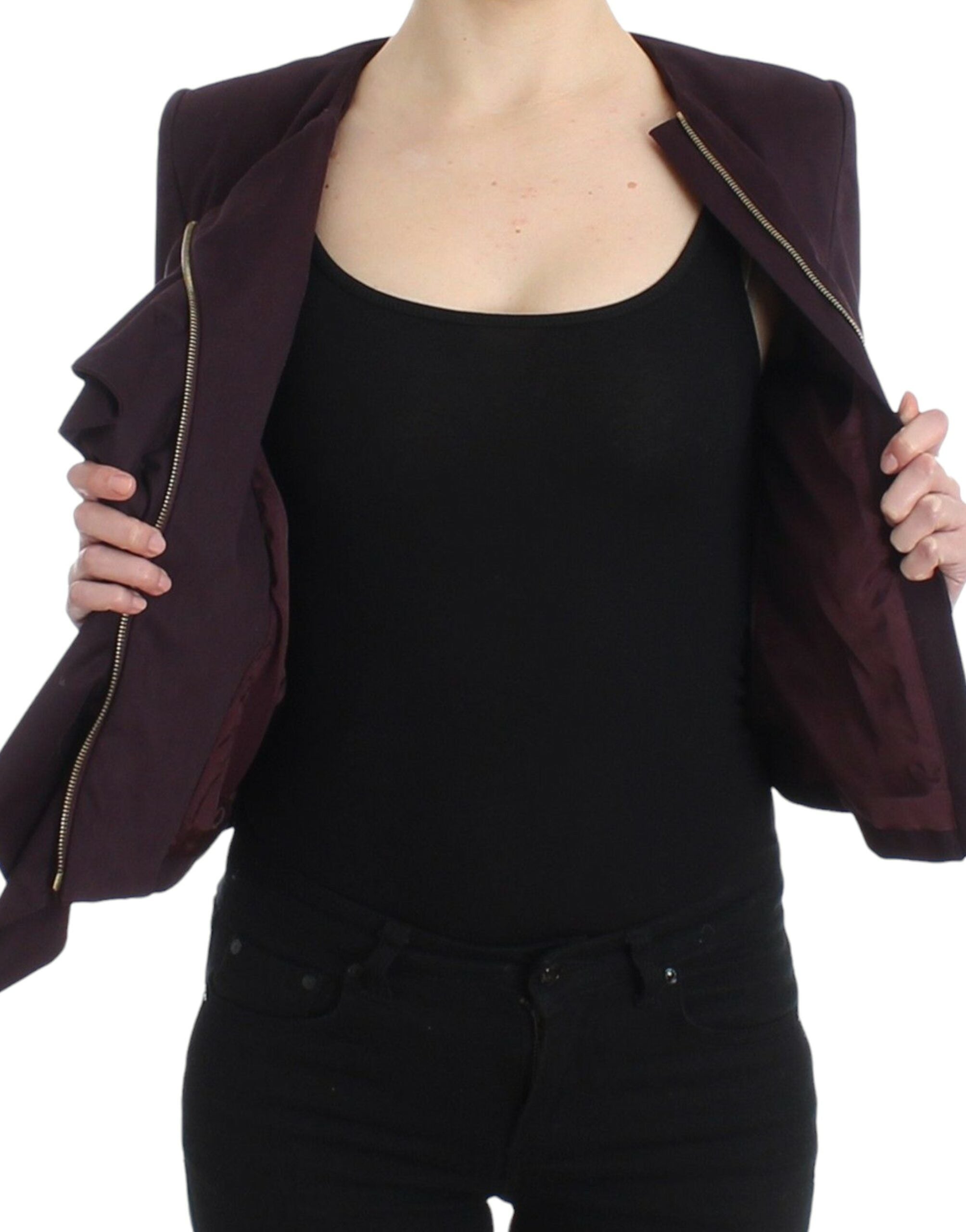 GF Ferre Eleganter Blazer aus violetter Baumwollmischung