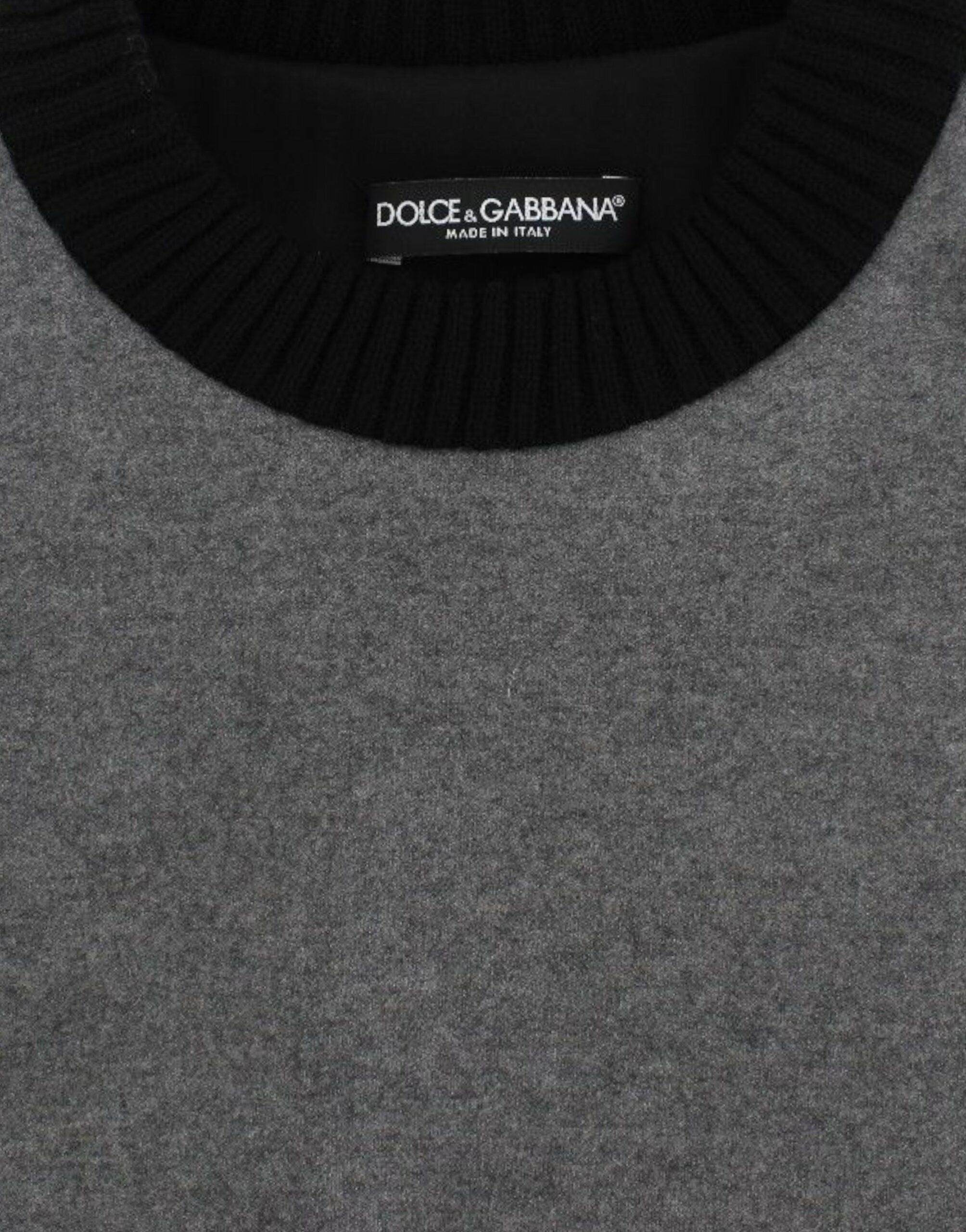 Dolce & Gabbana Eleganter grauer Spitzenpullover aus Kaschmirmischung