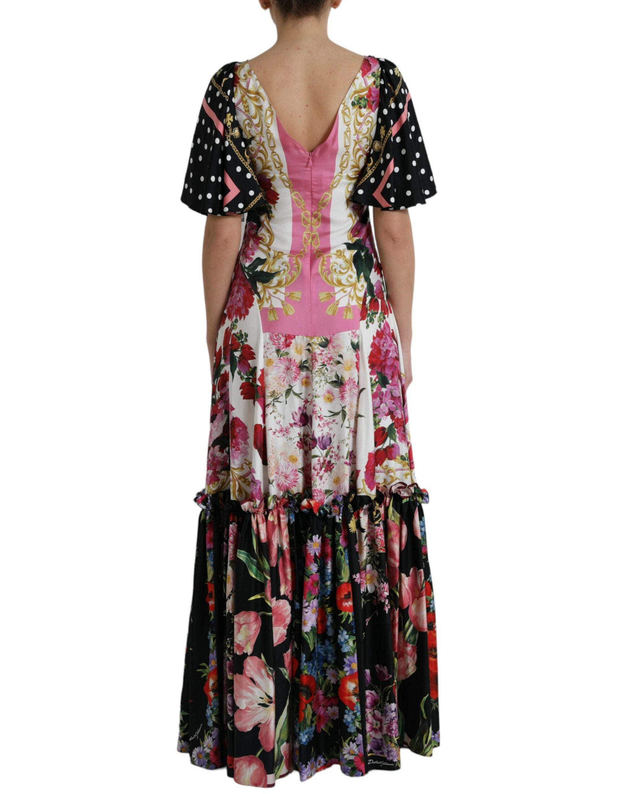 Rochie maxi elegantă din mătase florală Dolce & Gabbana