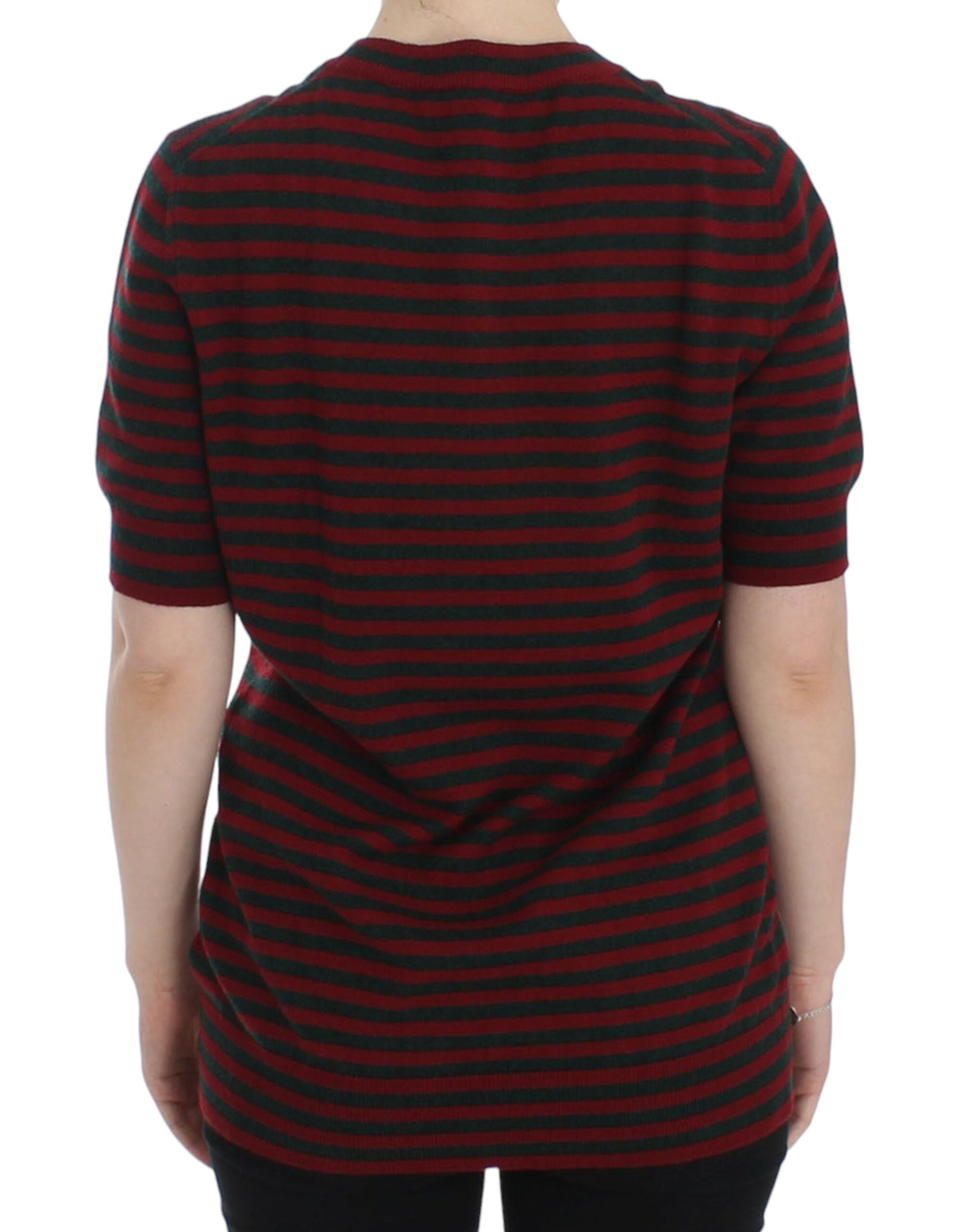 Dolce & Gabbana Eleganter gestreifter Kaschmirpullover mit Rundhalsausschnitt